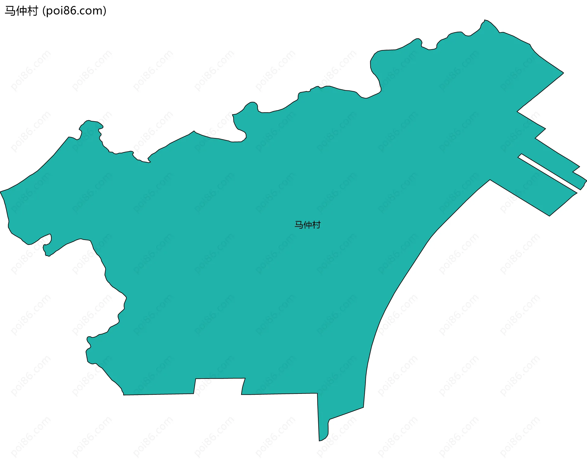 马仲村边界地图