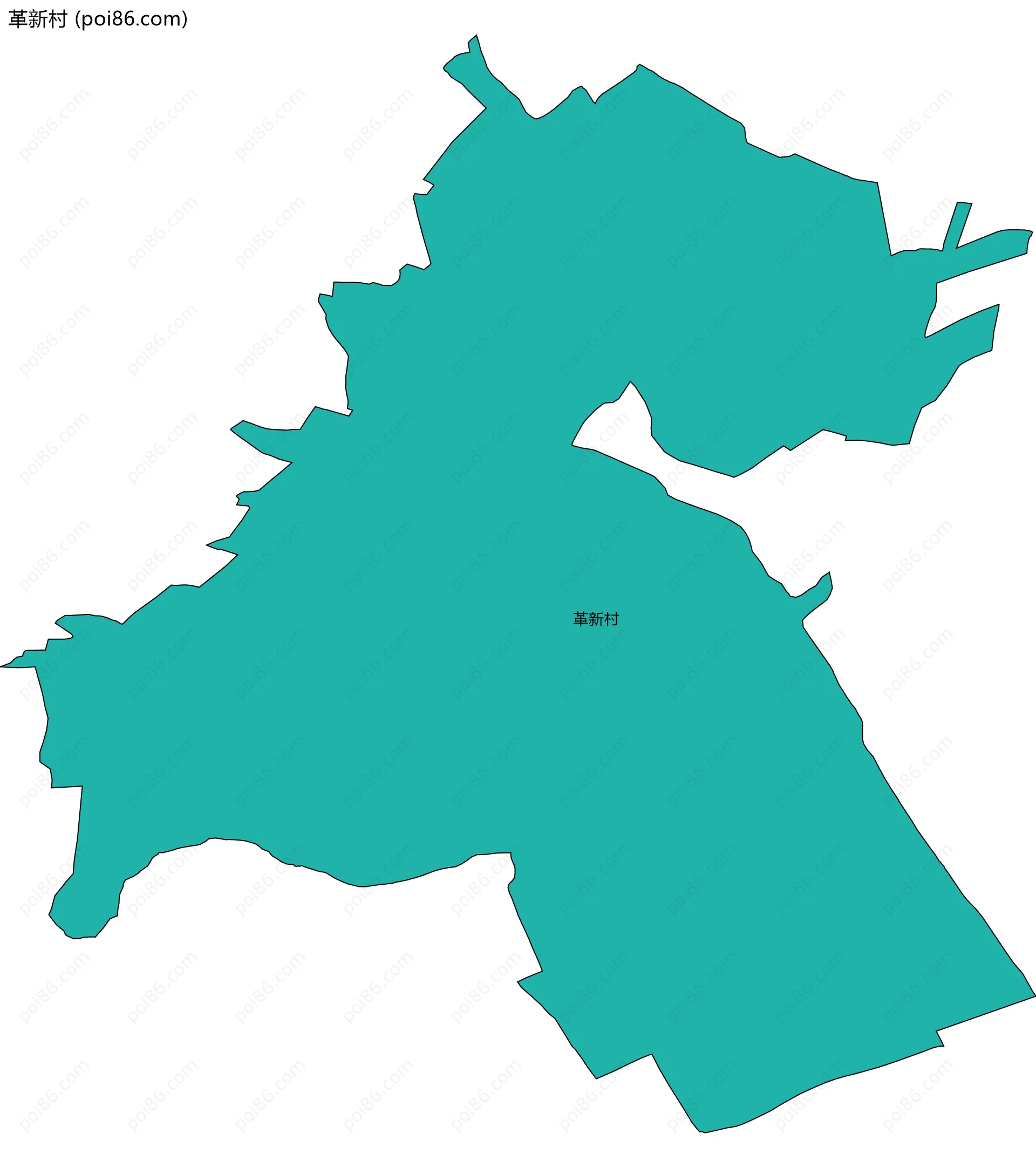 革新村边界地图