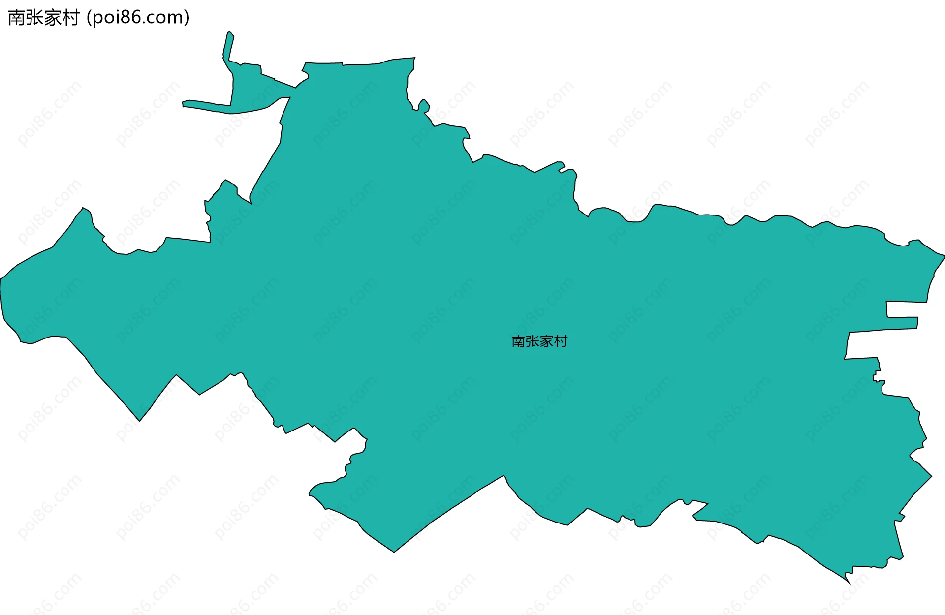 南张家村边界地图