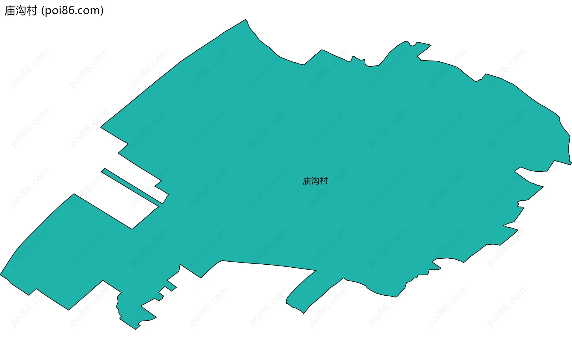 庙沟村边界地图