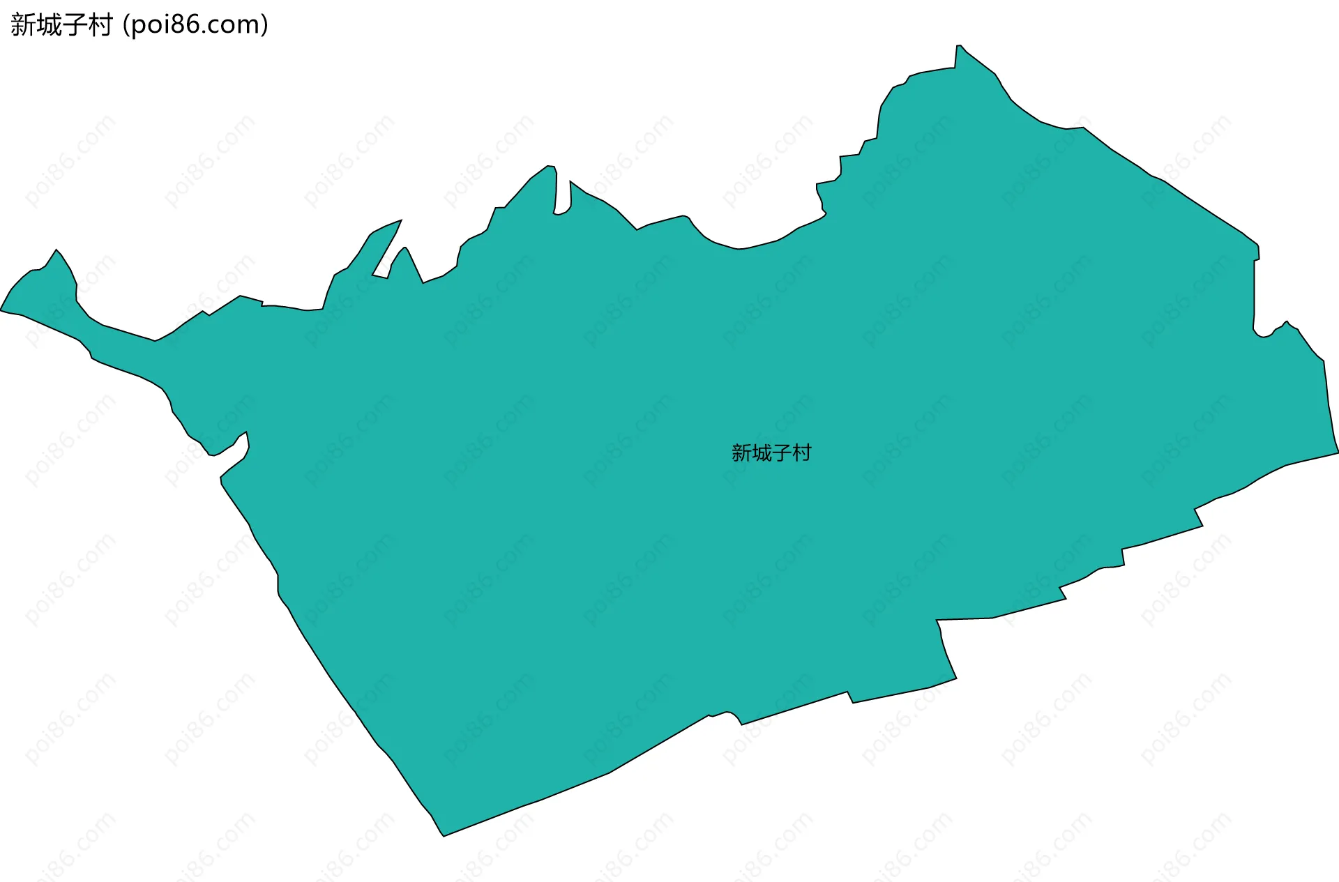 新城子村边界地图