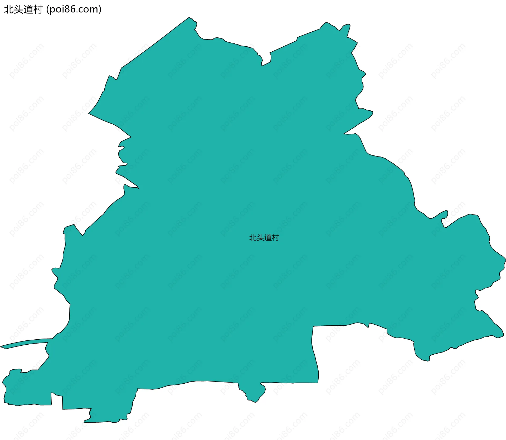 北头道村边界地图