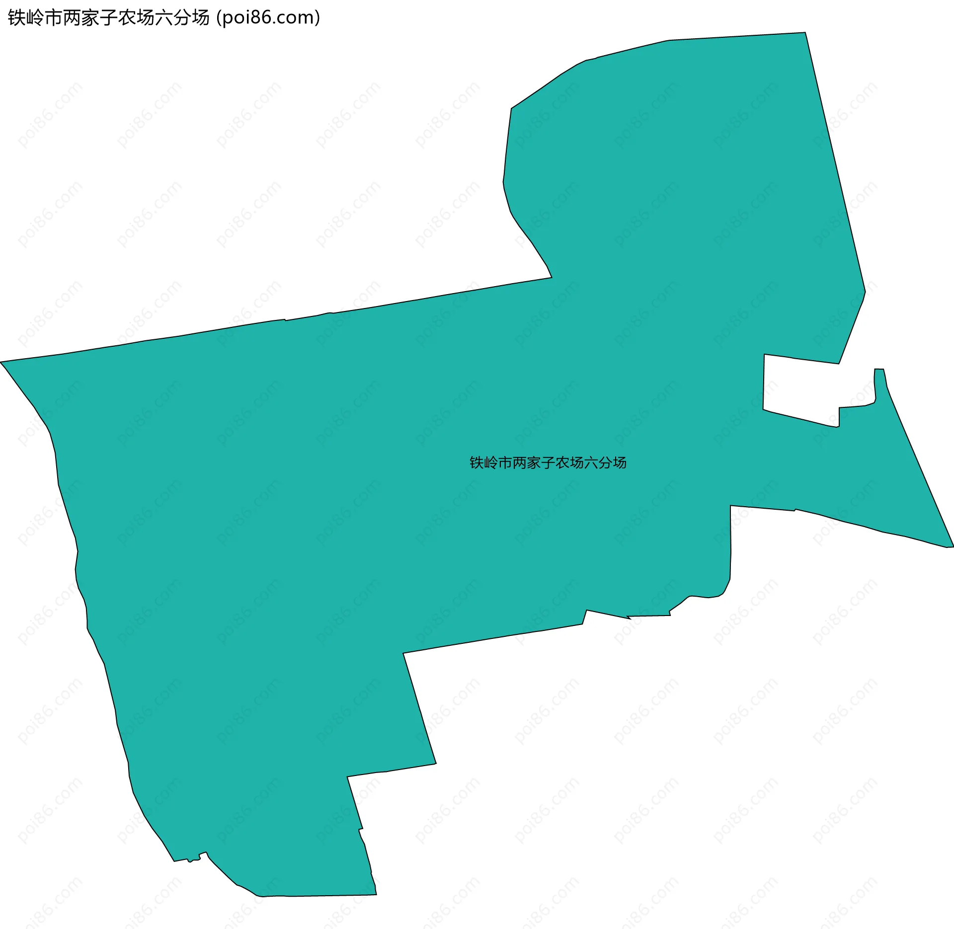 铁岭市两家子农场六分场边界地图