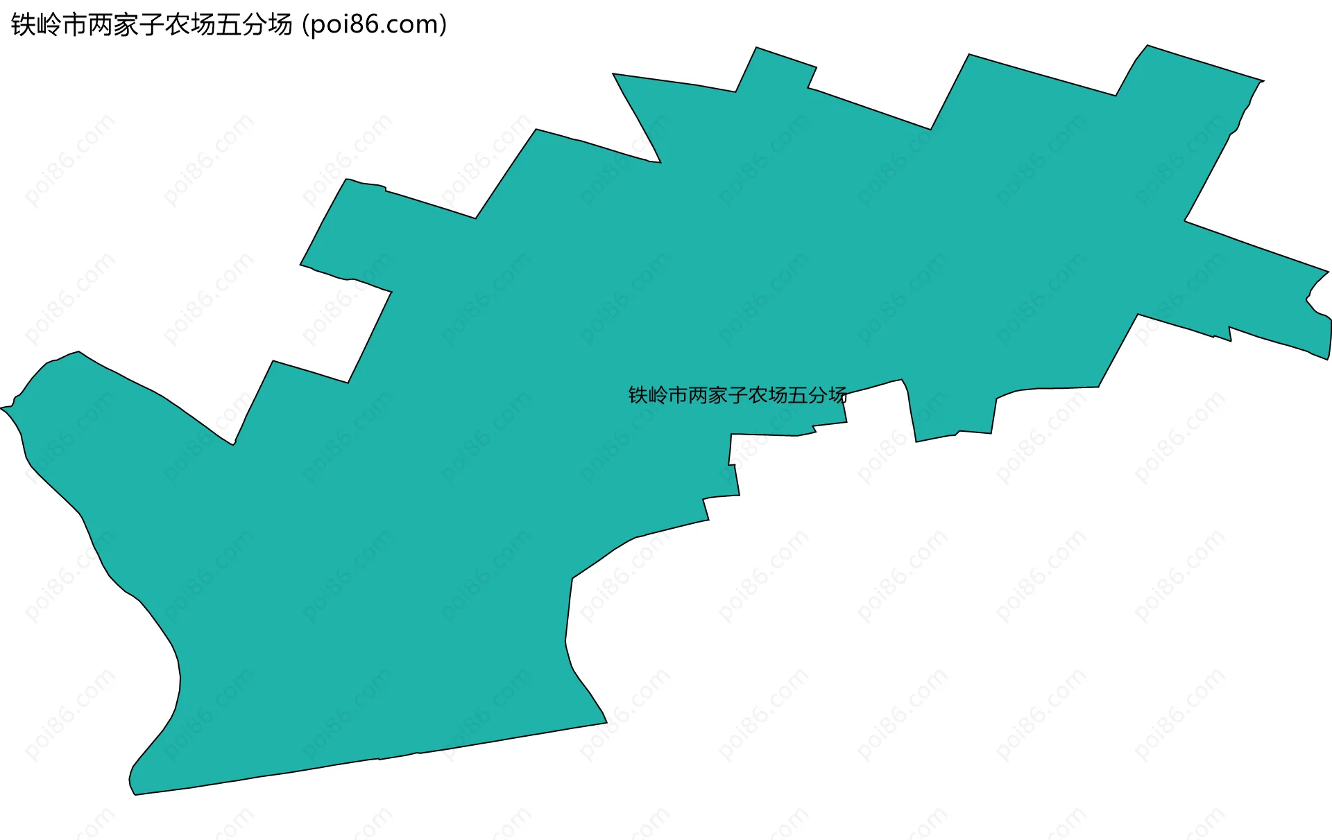 铁岭市两家子农场五分场边界地图