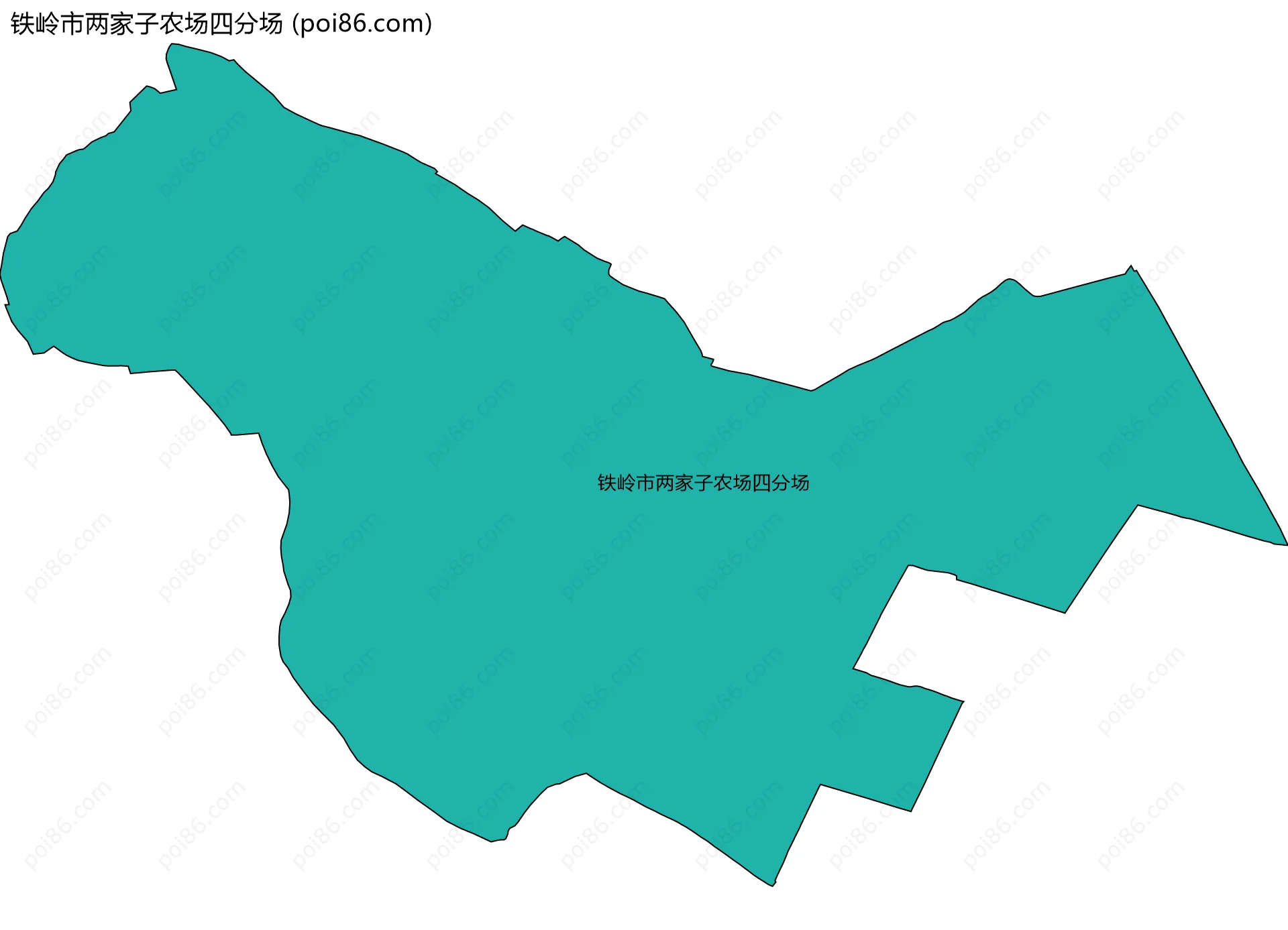 铁岭市两家子农场四分场边界地图