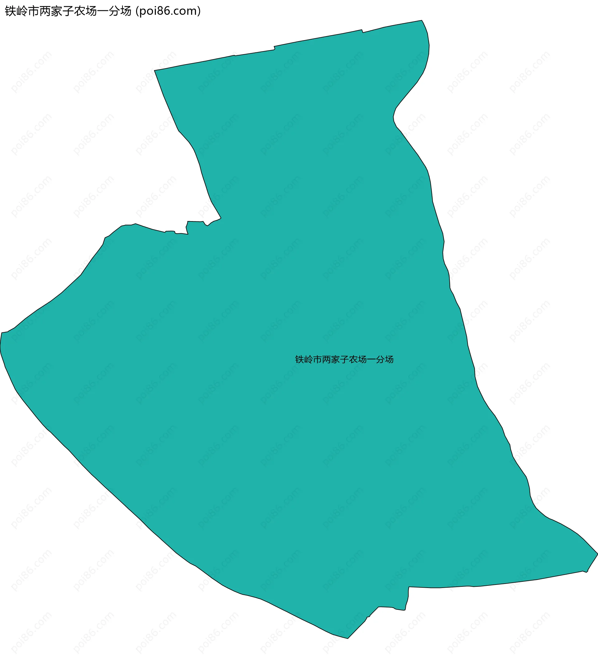 铁岭市两家子农场一分场边界地图