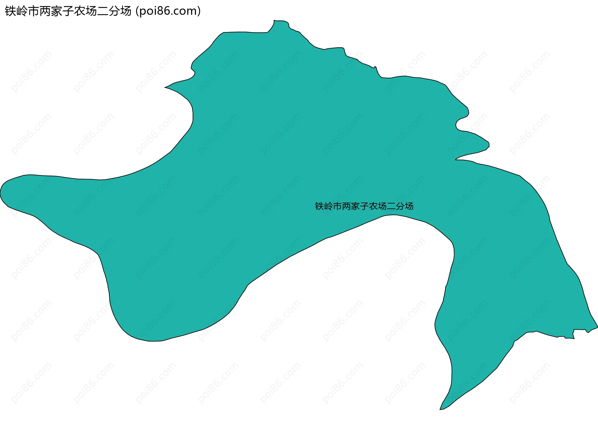 铁岭市两家子农场二分场边界地图