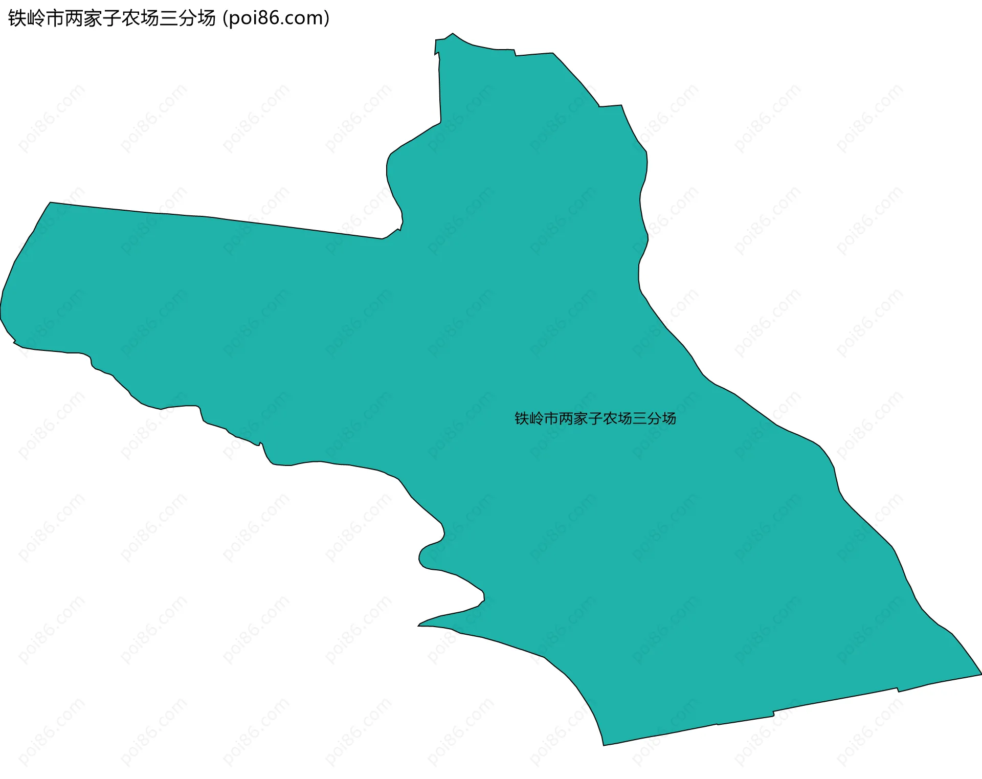 铁岭市两家子农场三分场边界地图