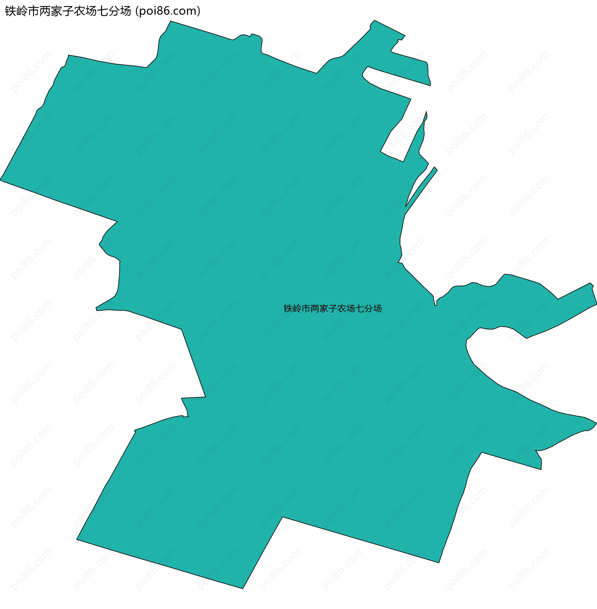 铁岭市两家子农场七分场边界地图