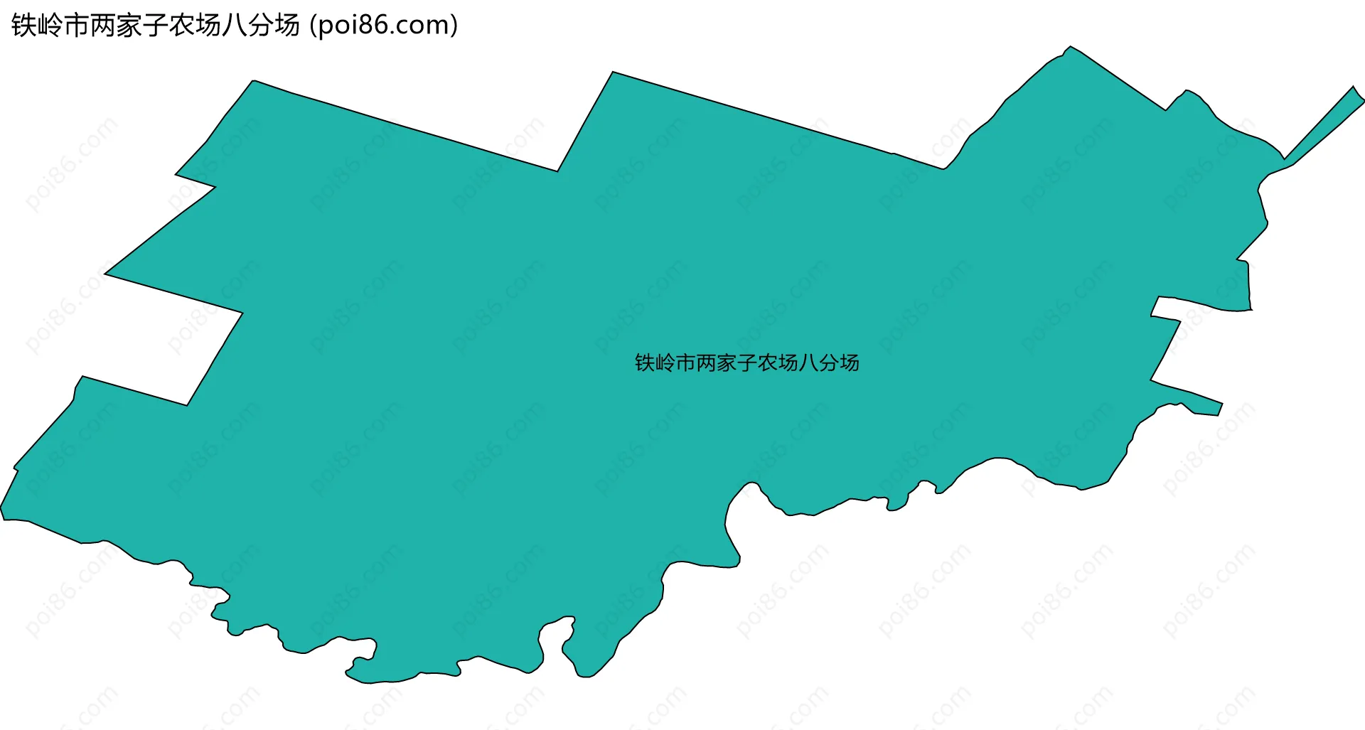 铁岭市两家子农场八分场边界地图