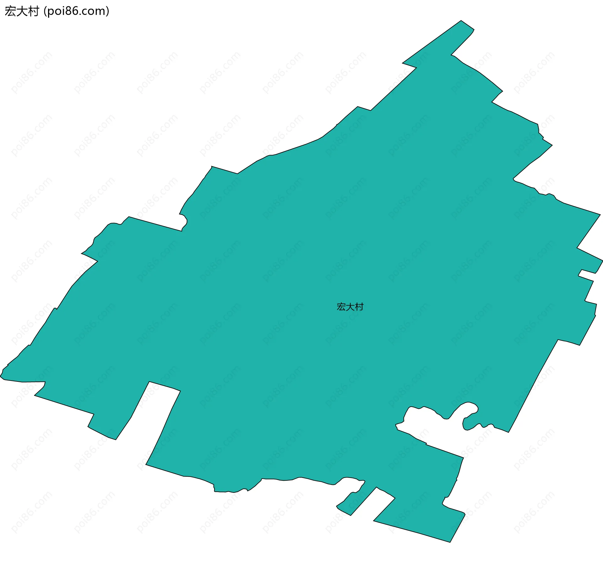 宏大村边界地图