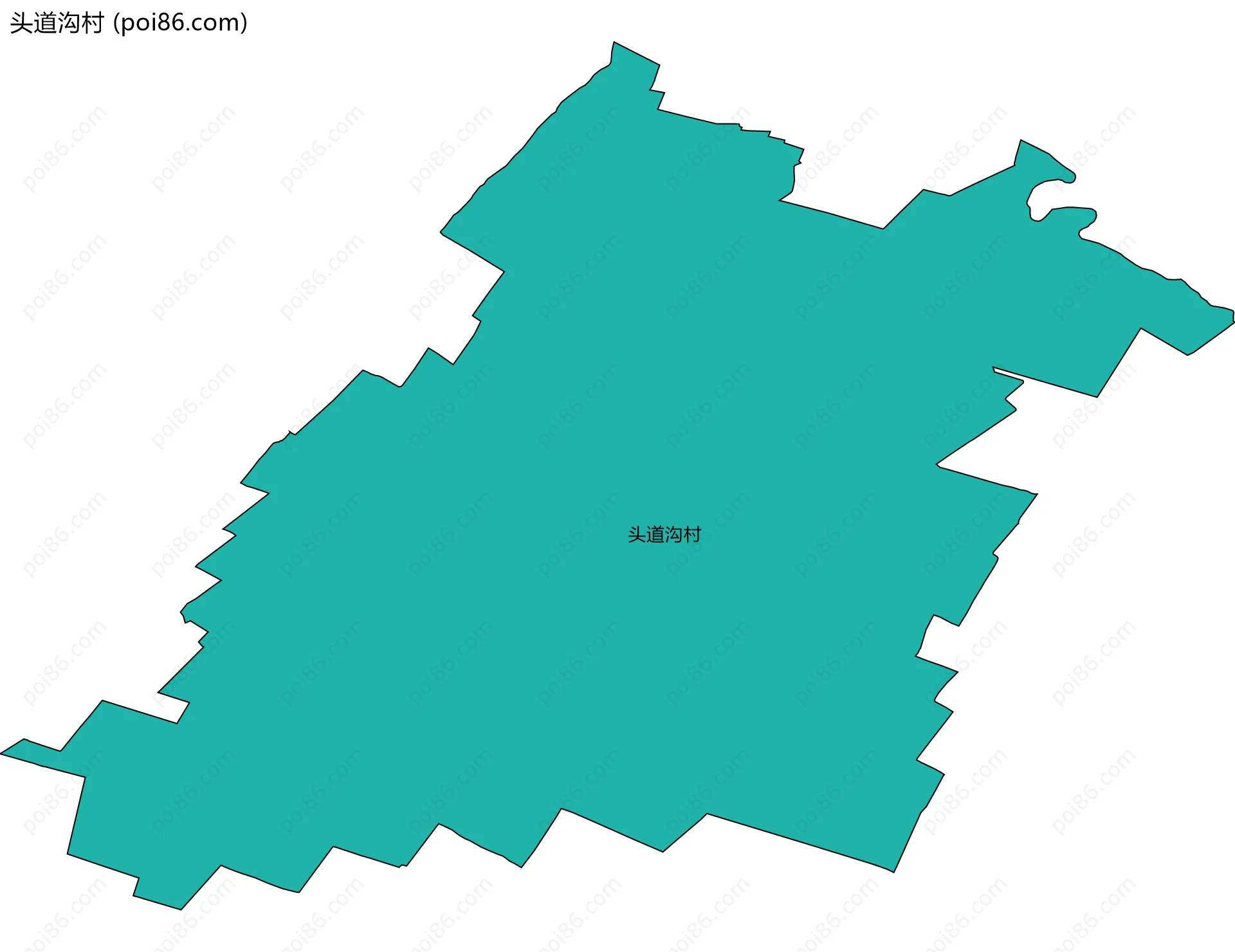 头道沟村边界地图