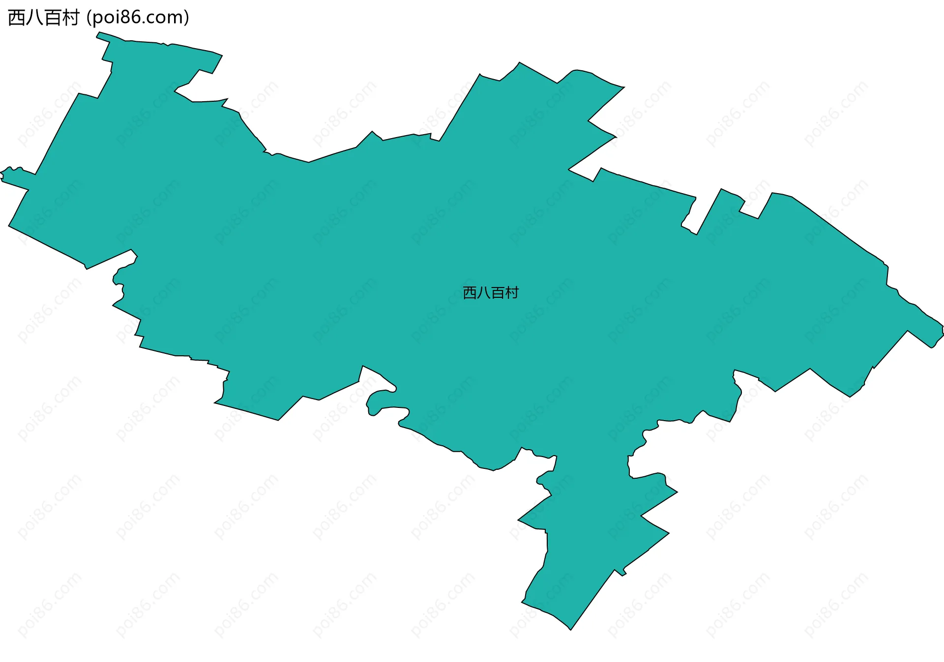 西八百村边界地图