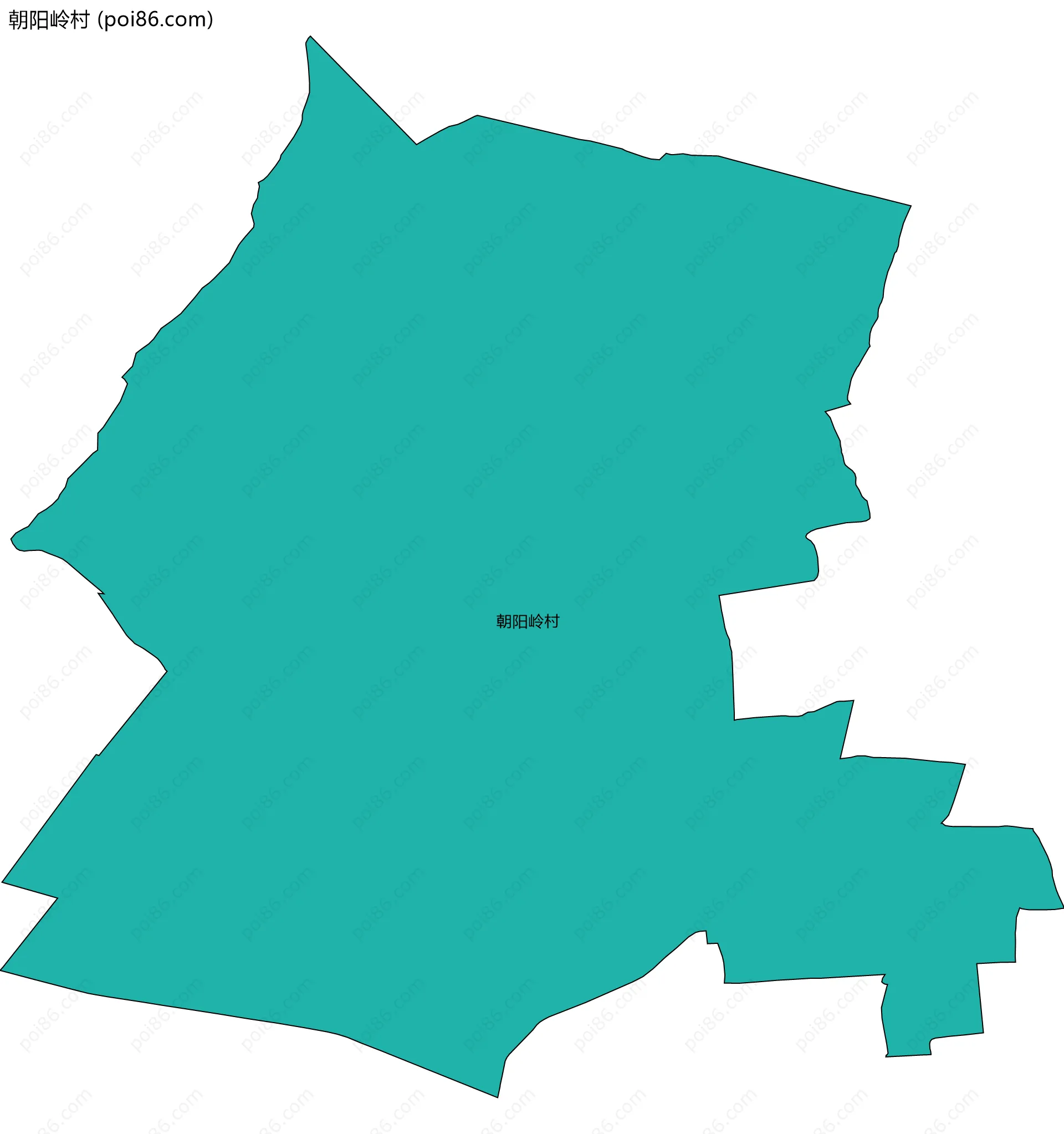 朝阳岭村边界地图