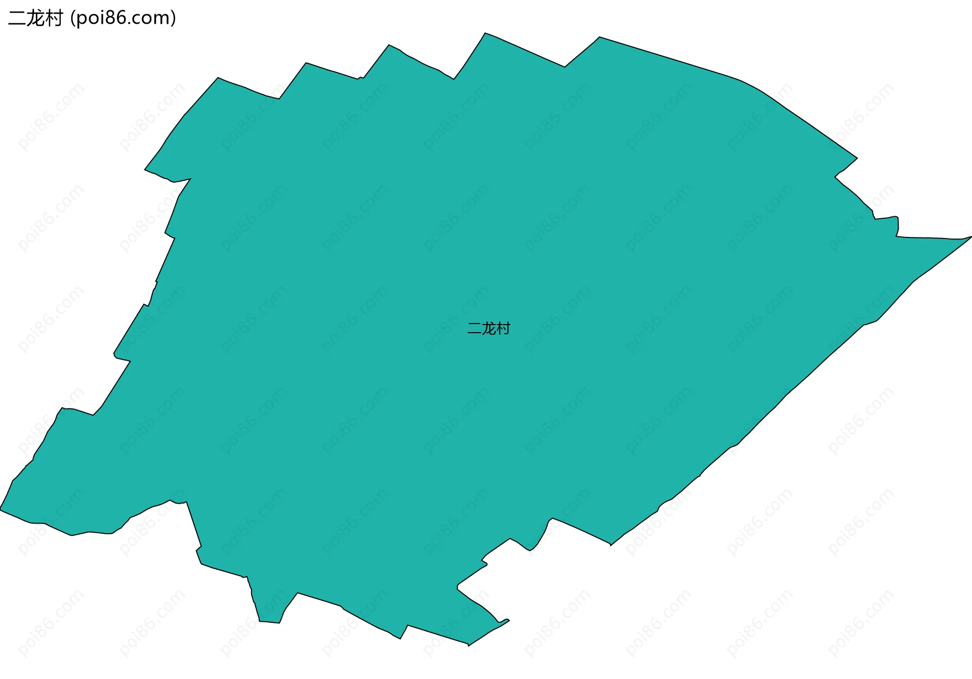 二龙村边界地图