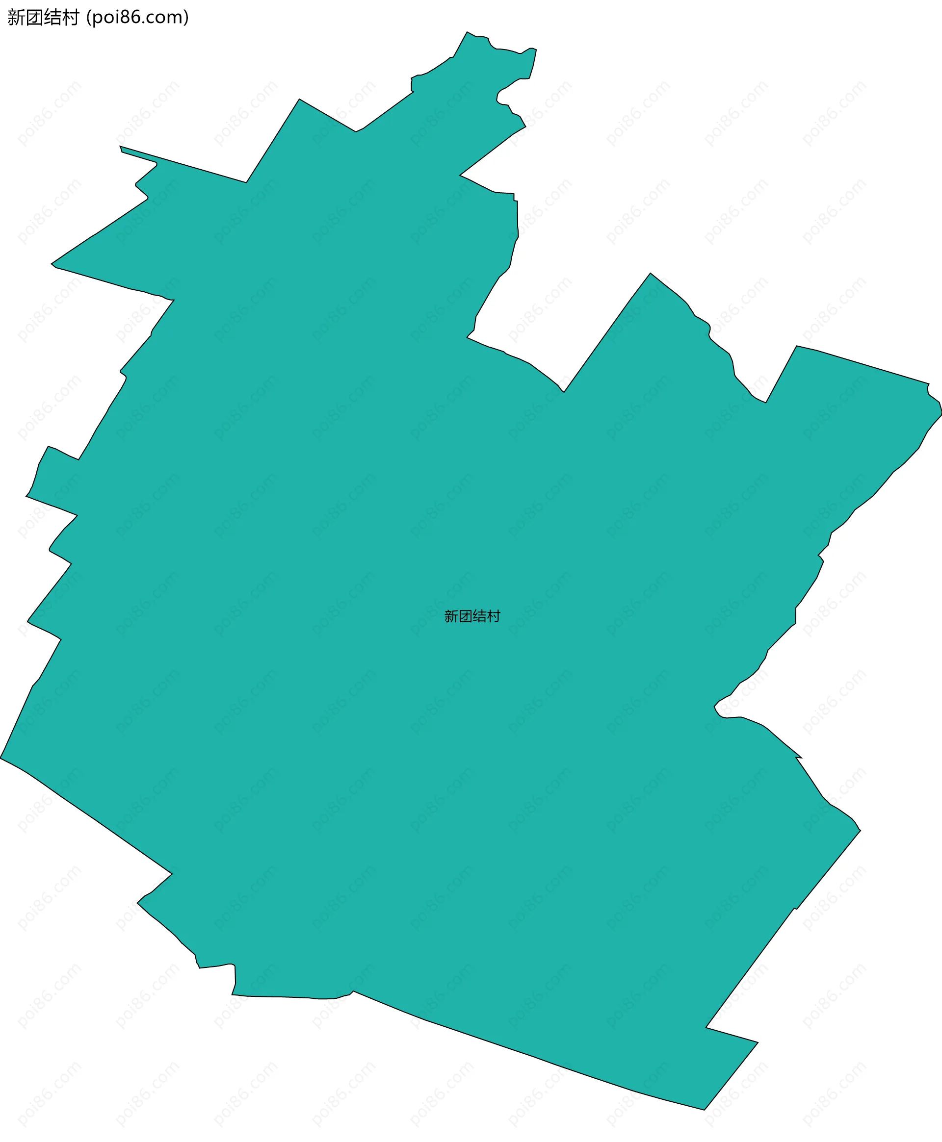 新团结村边界地图