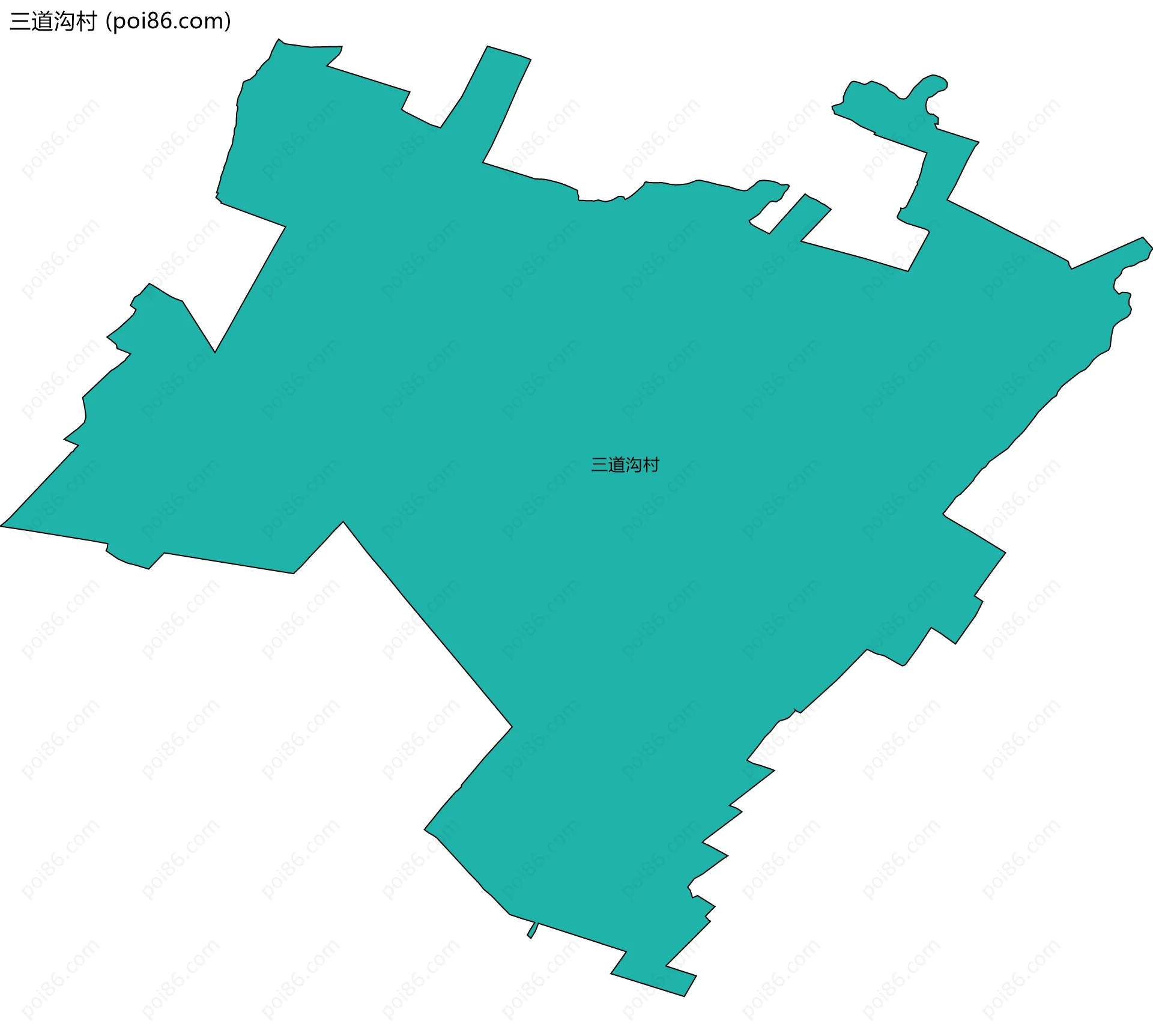 三道沟村边界地图