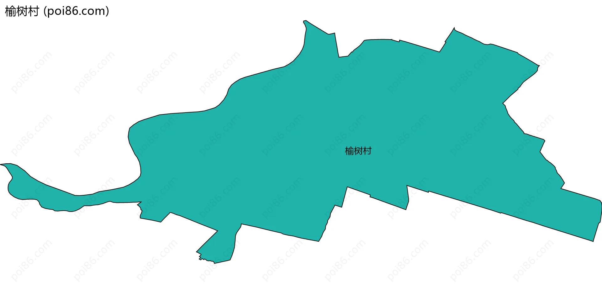 榆树村边界地图