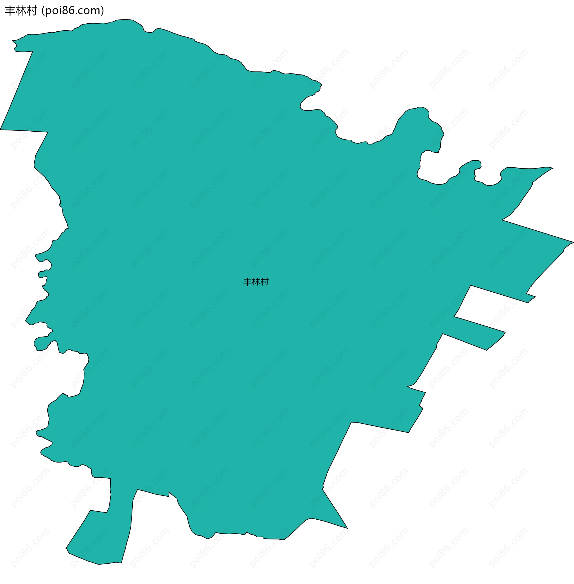 丰林村边界地图