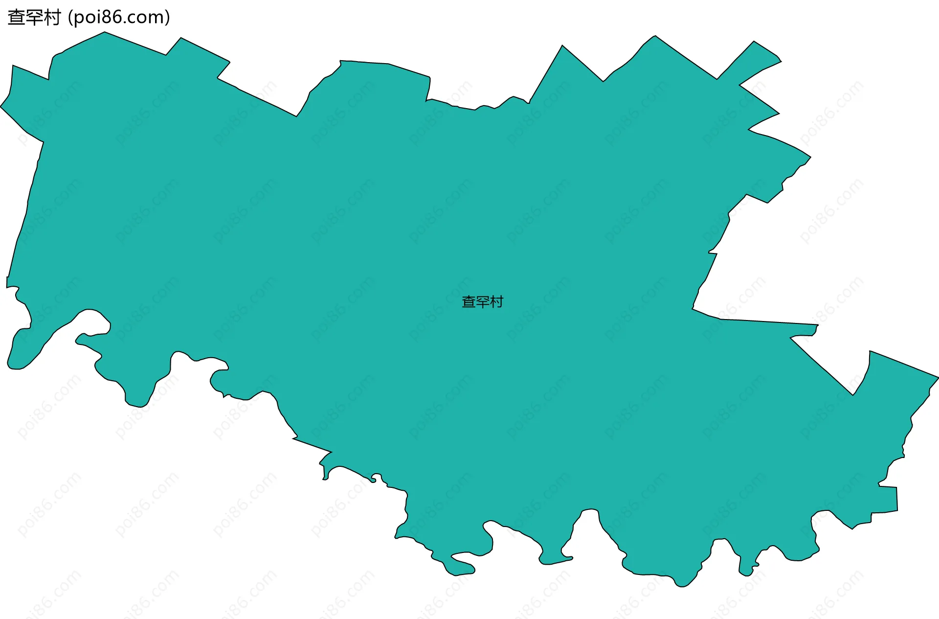 查罕村边界地图