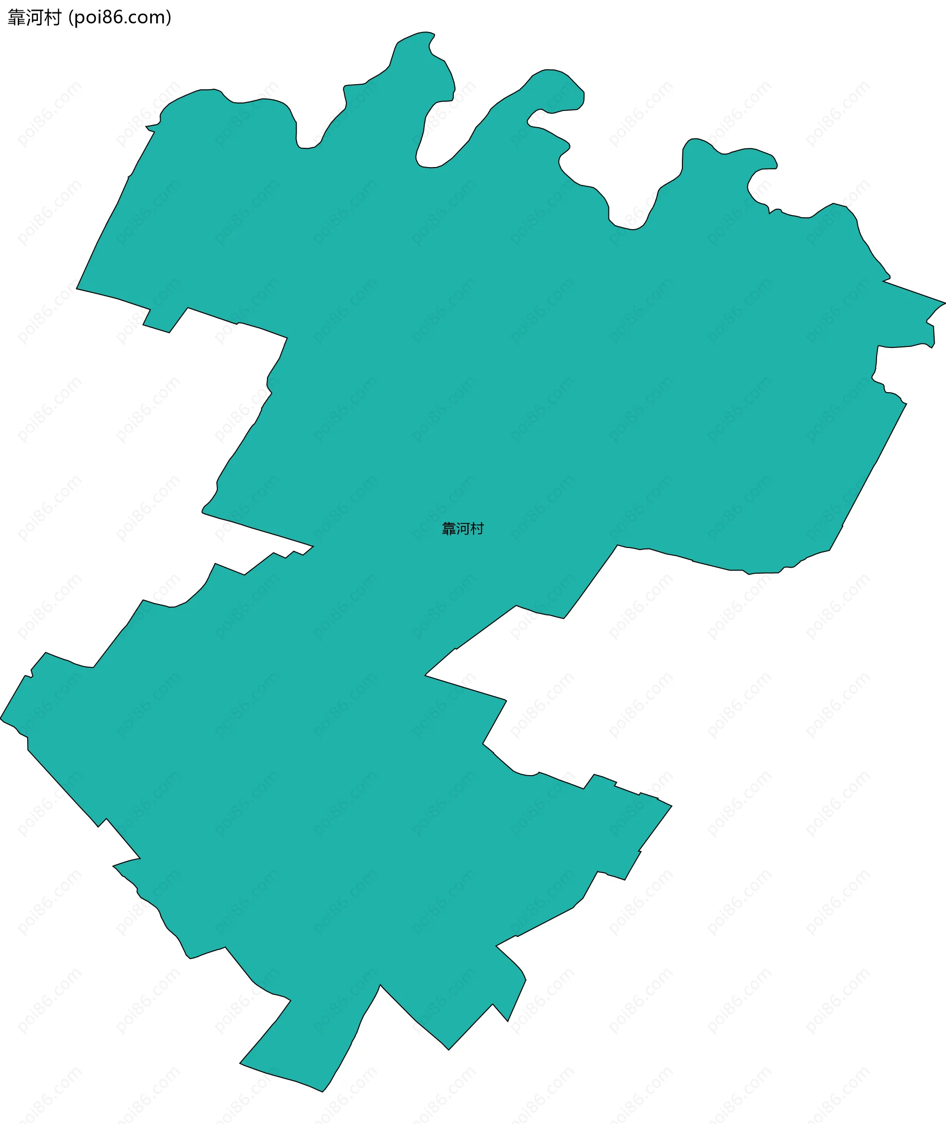 靠河村边界地图