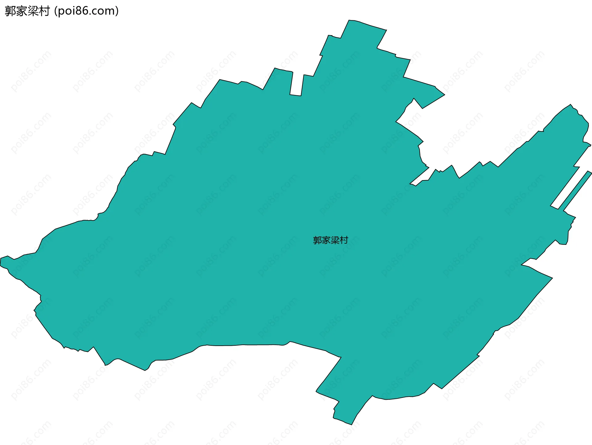 郭家梁村边界地图