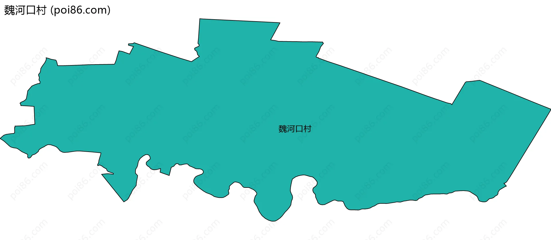 魏河口村边界地图