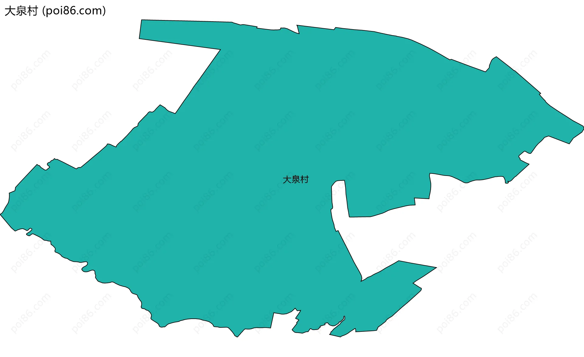 大泉村边界地图