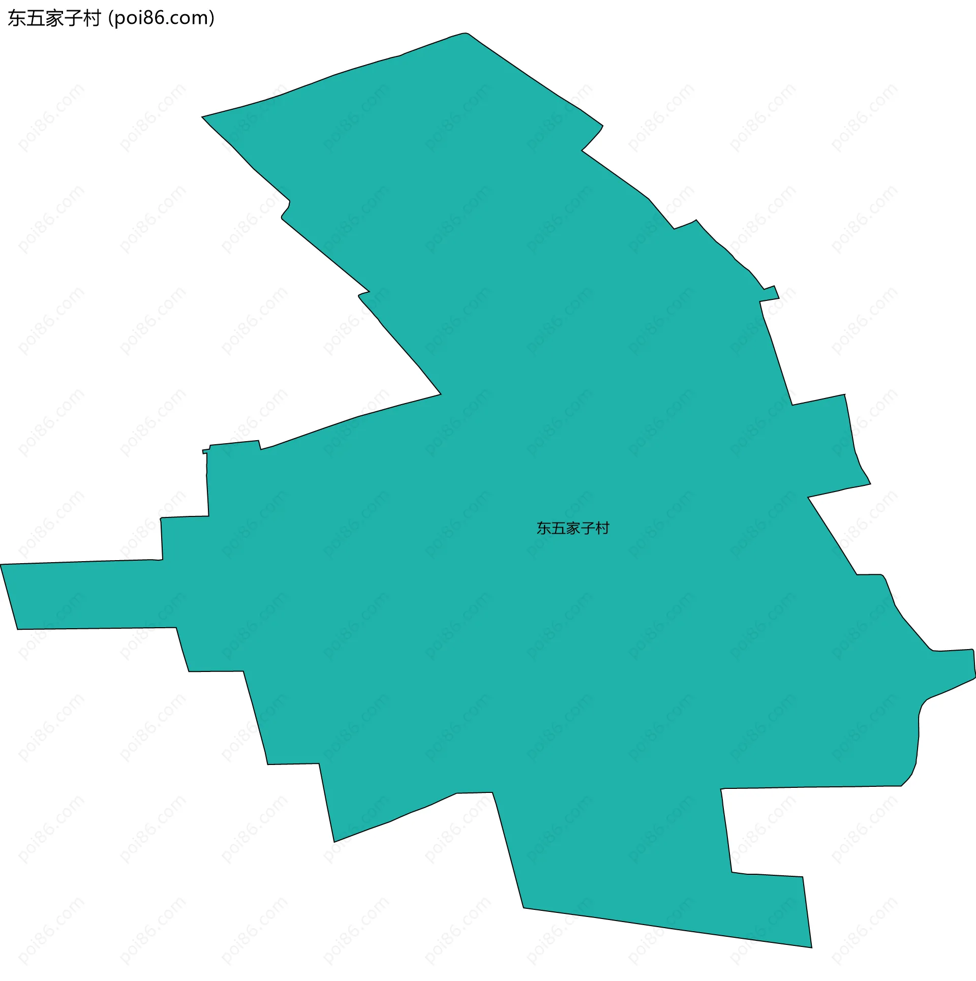 东五家子村边界地图