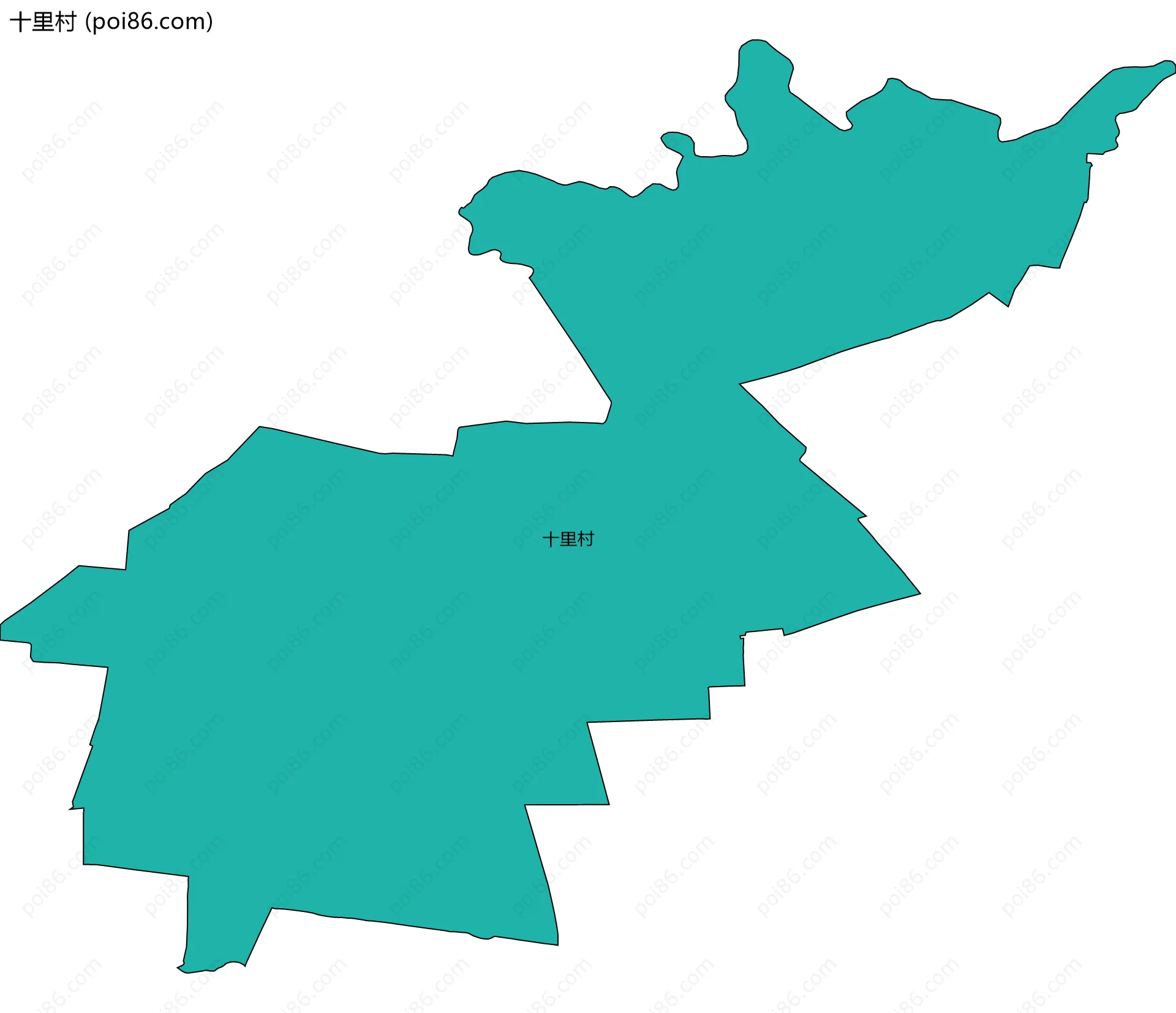 十里村边界地图