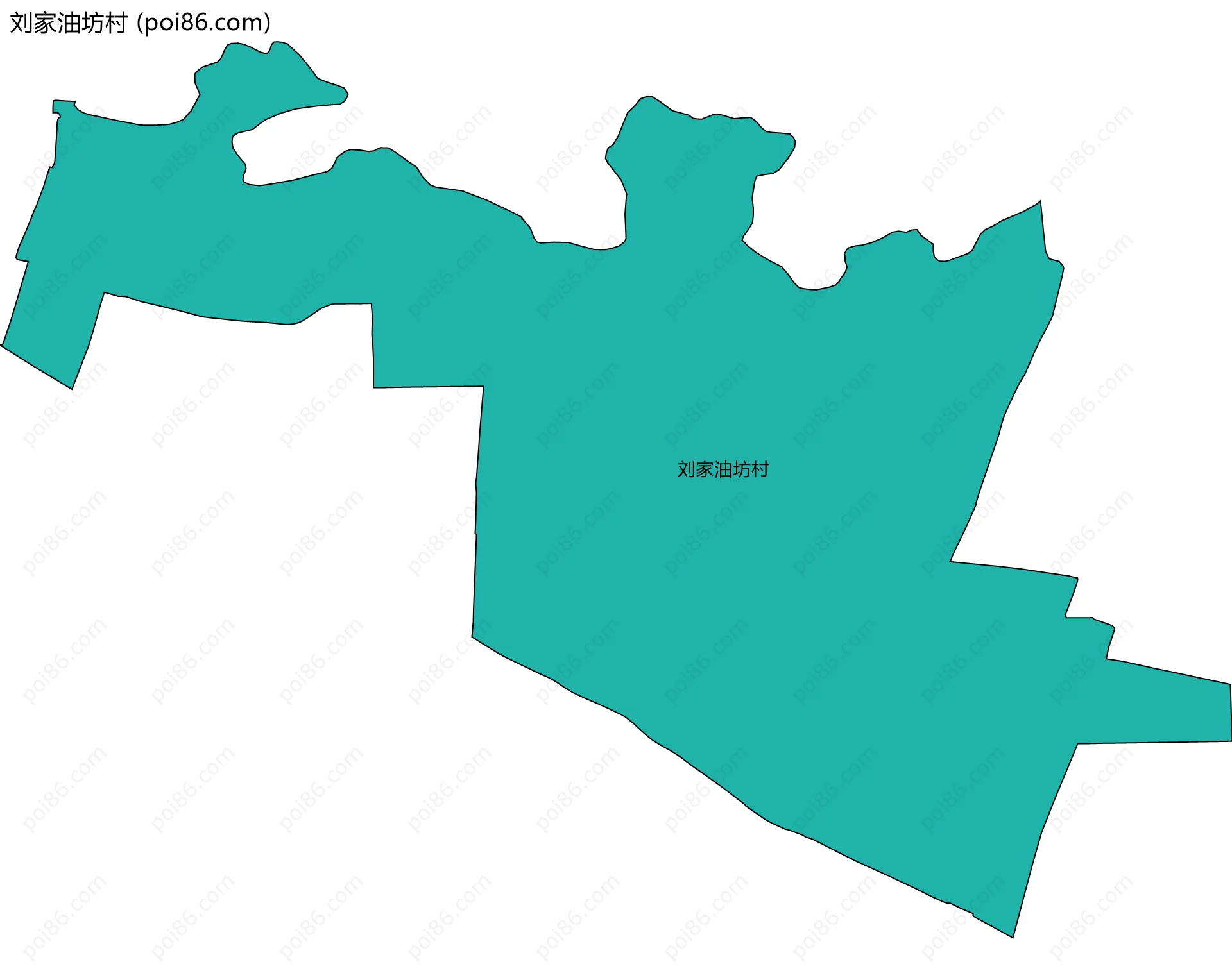 刘家油坊村边界地图