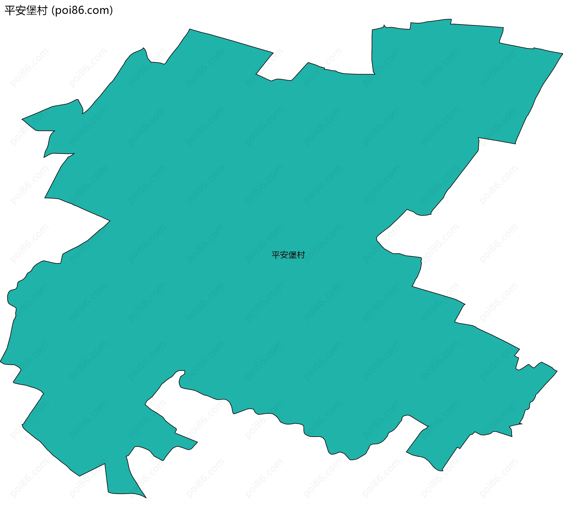 平安堡村边界地图