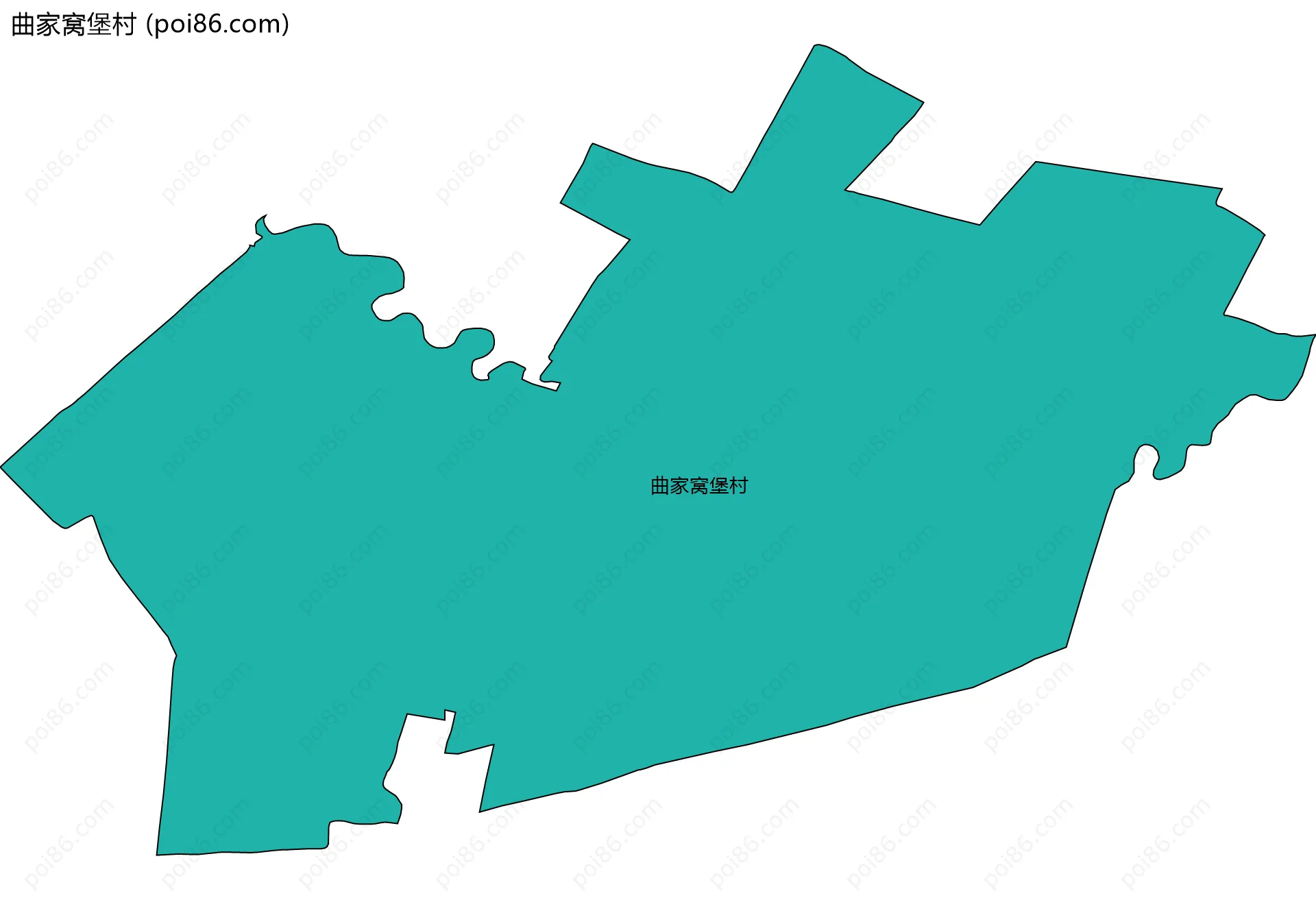 曲家窝堡村边界地图