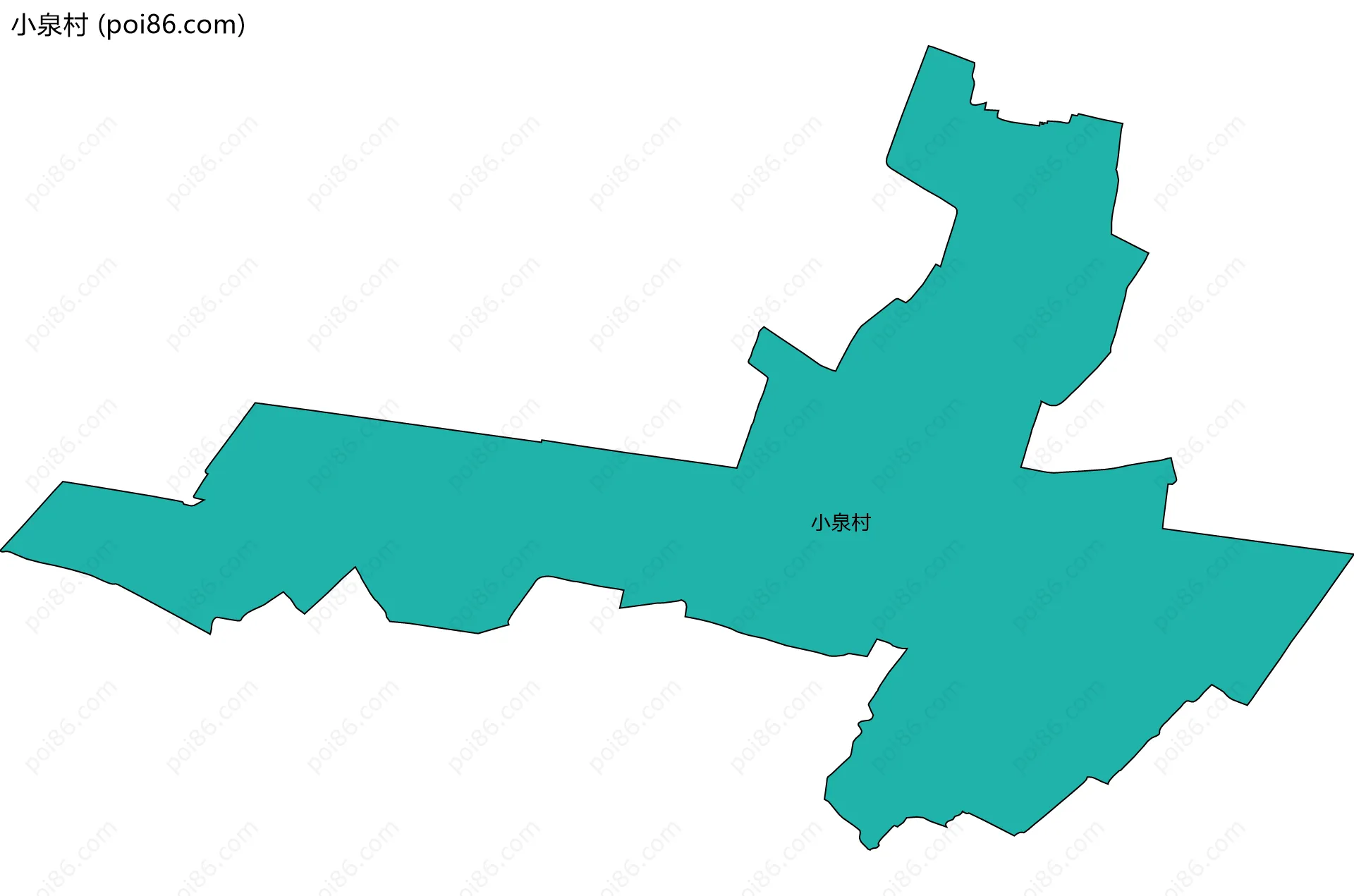 小泉村边界地图