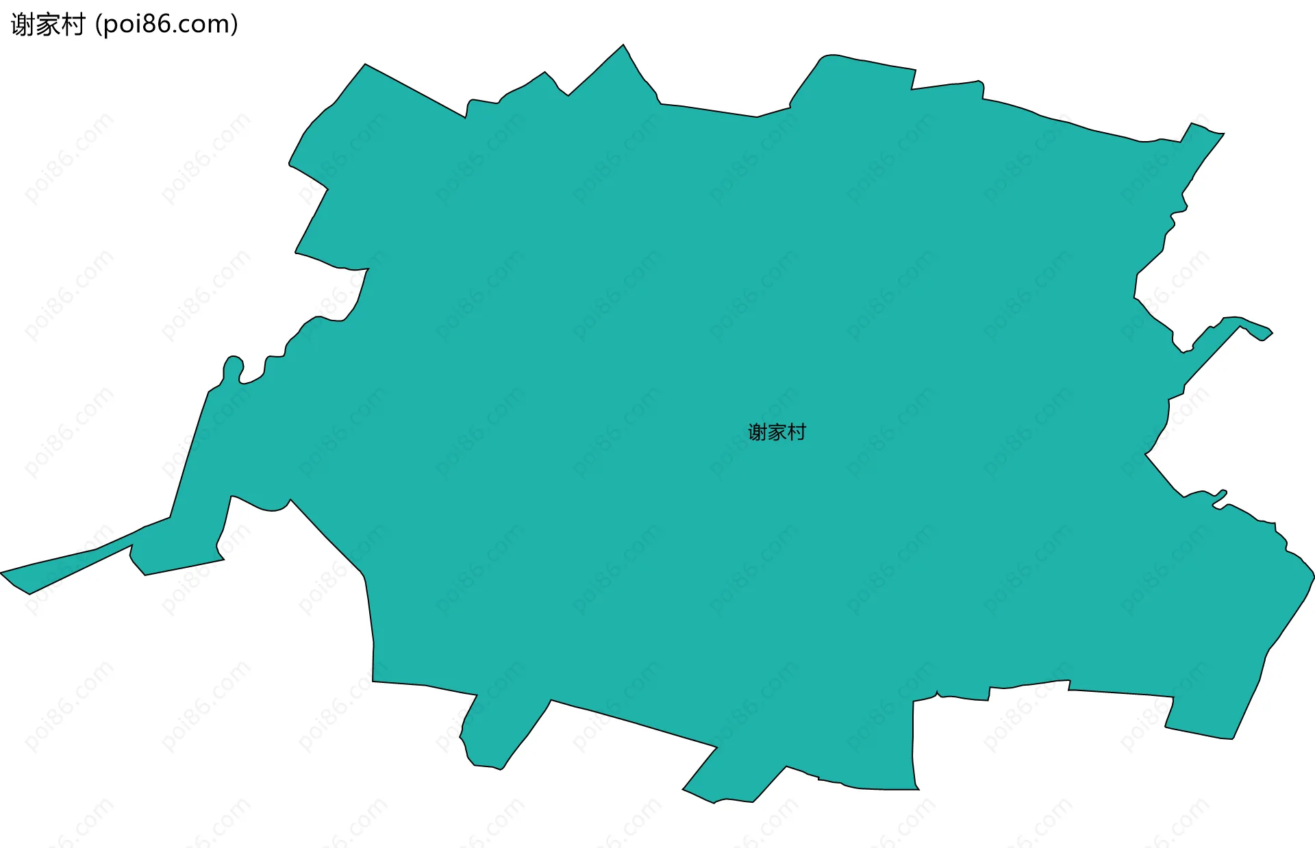 谢家村边界地图