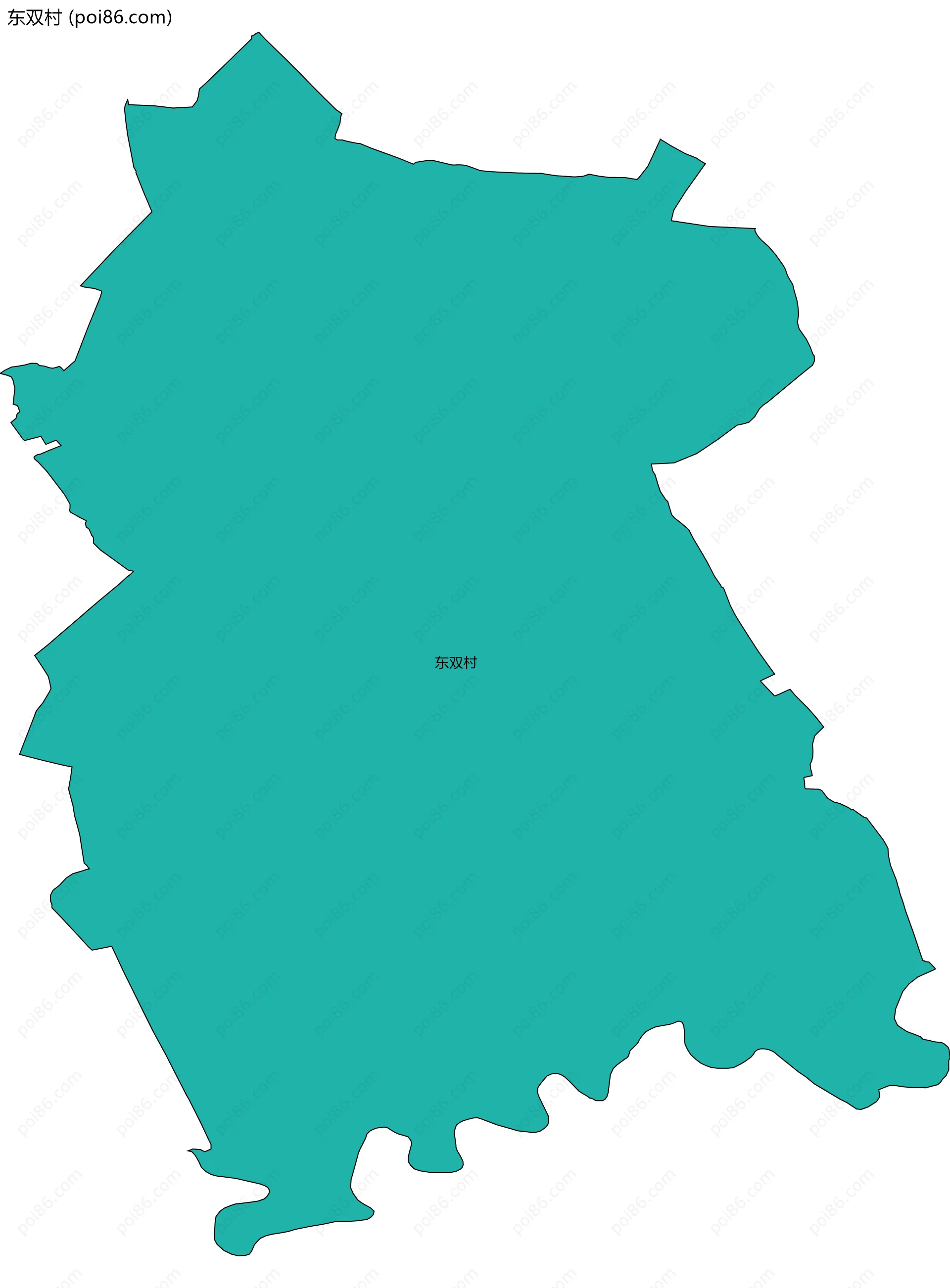 东双村边界地图
