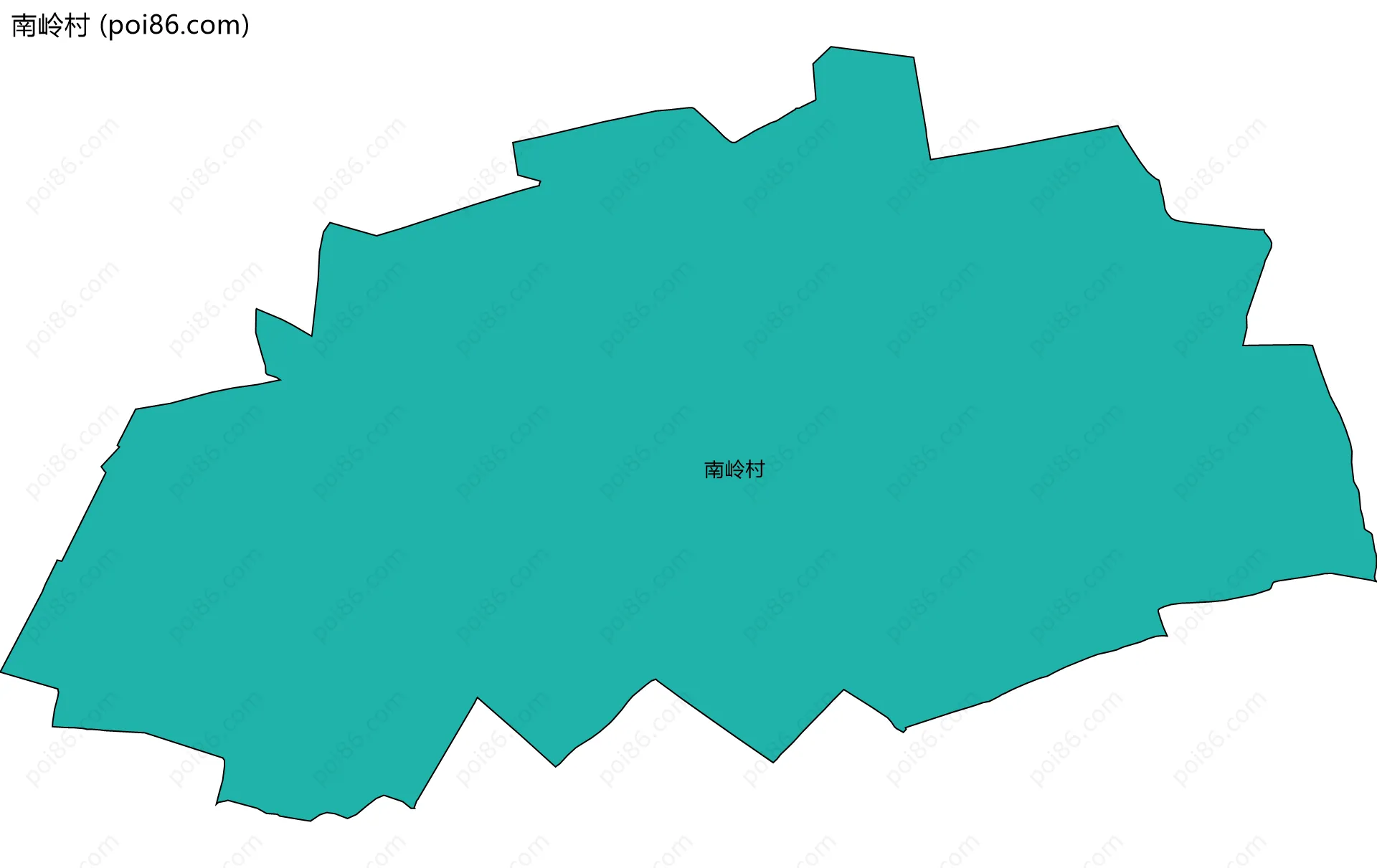 南岭村边界地图