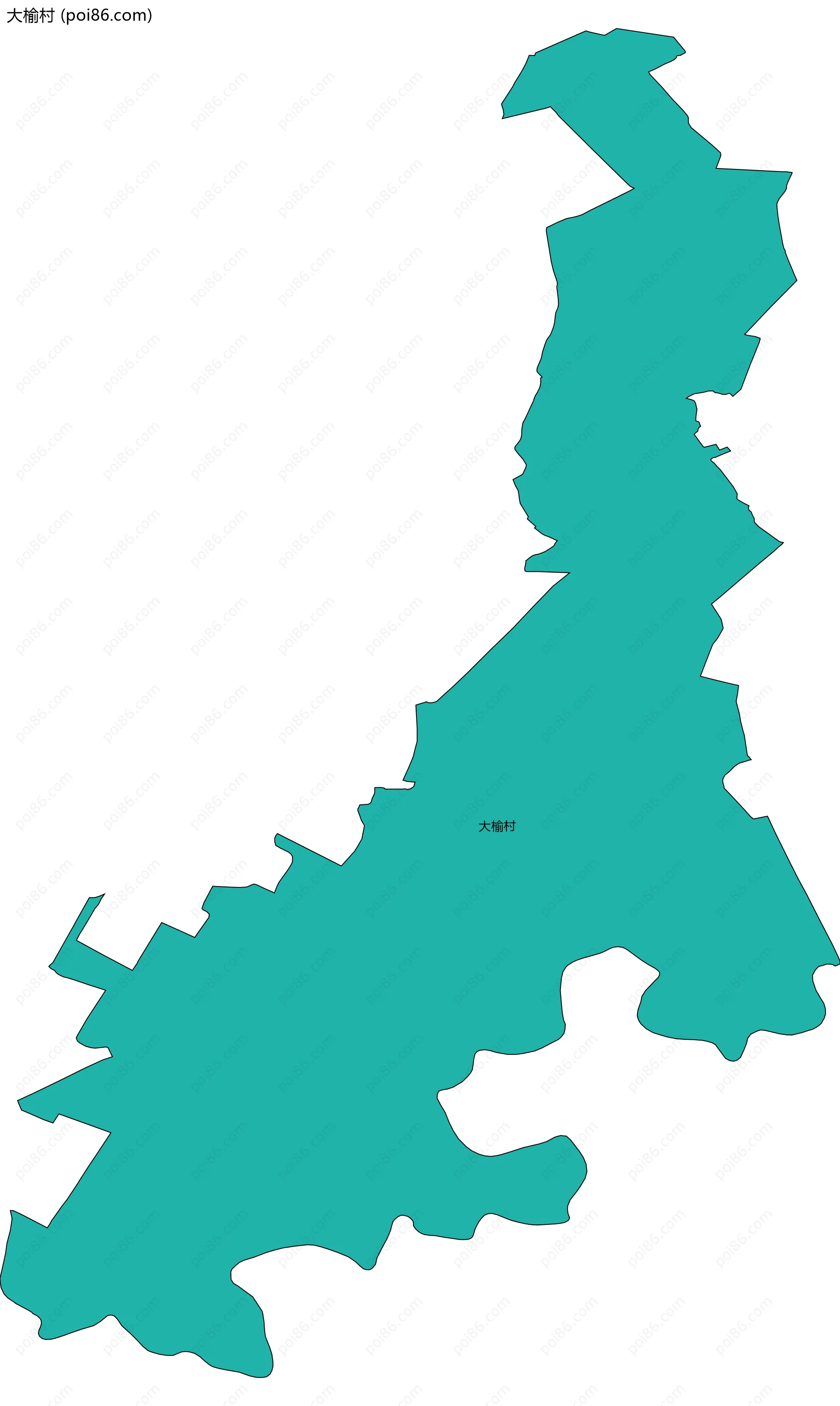 大榆村边界地图