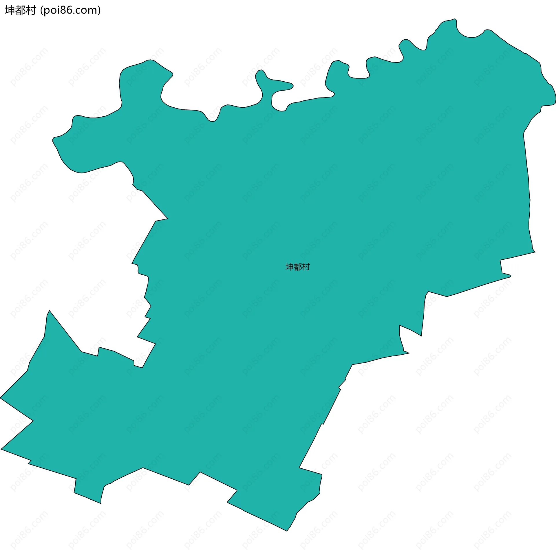 坤都村边界地图