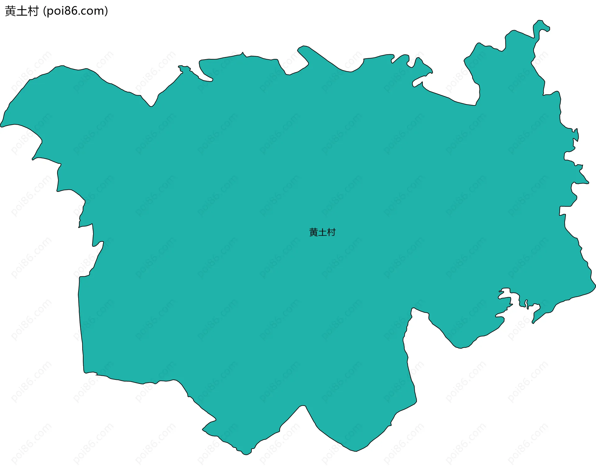 黄土村边界地图