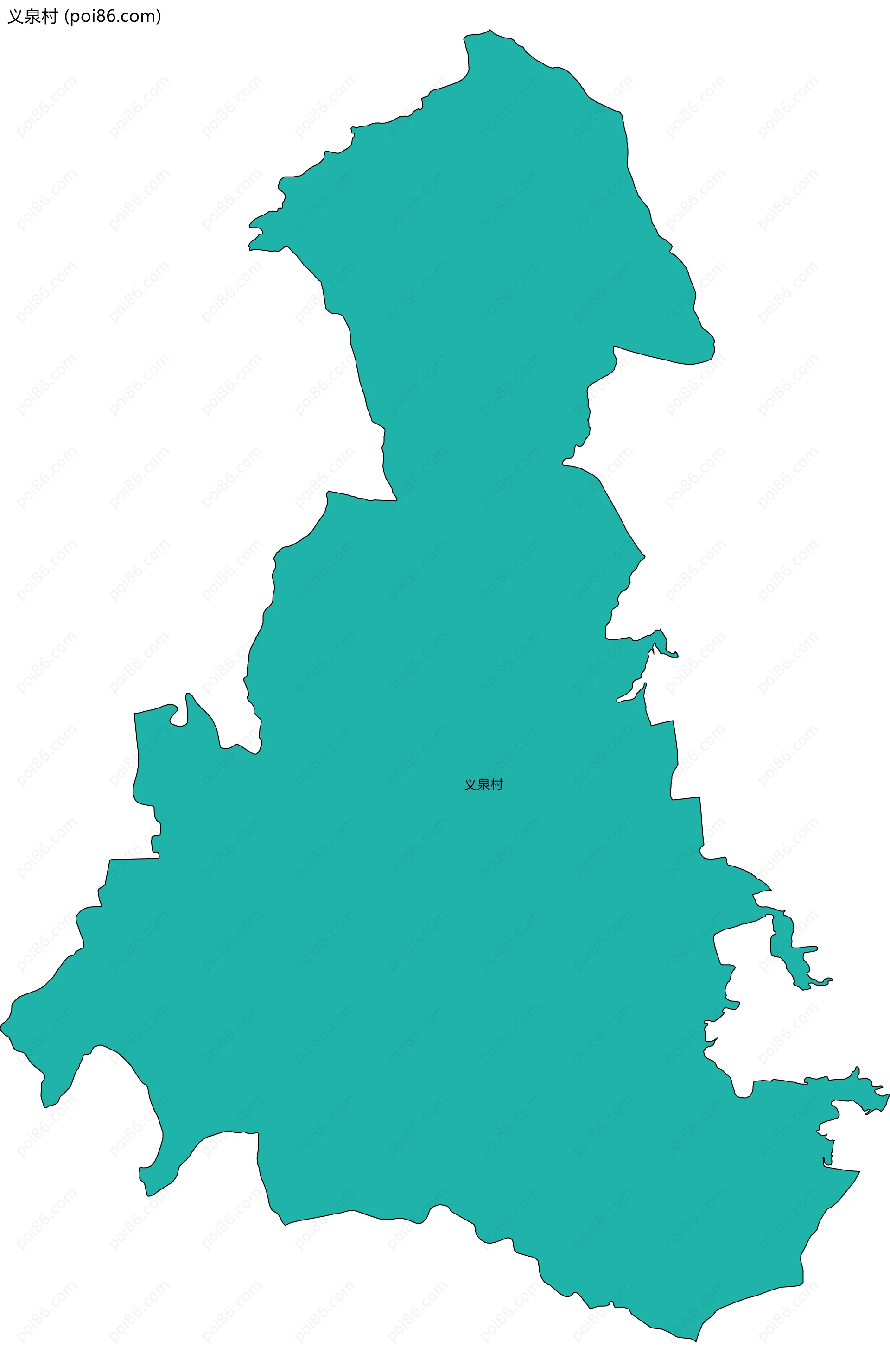 义泉村边界地图