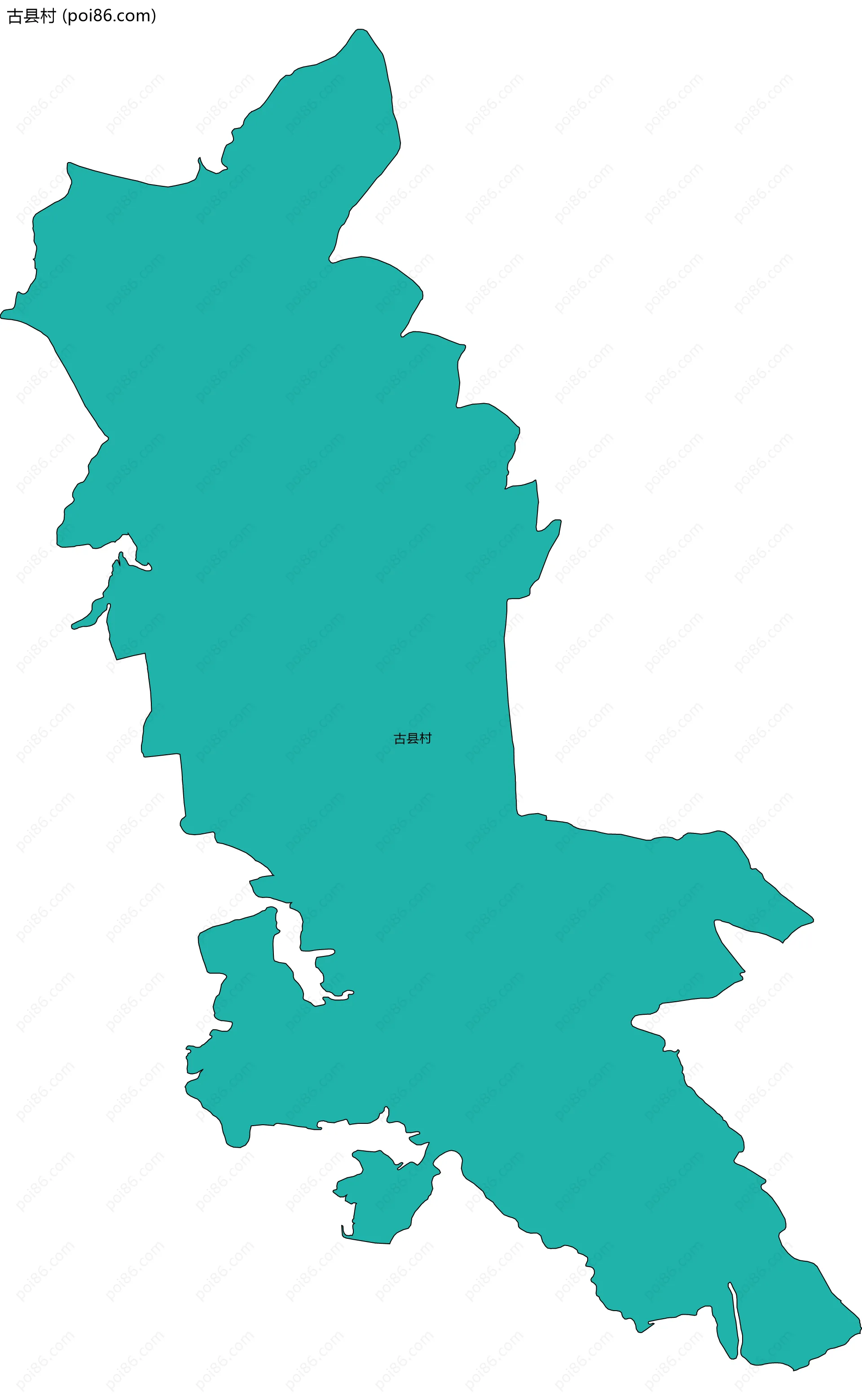 古县村边界地图