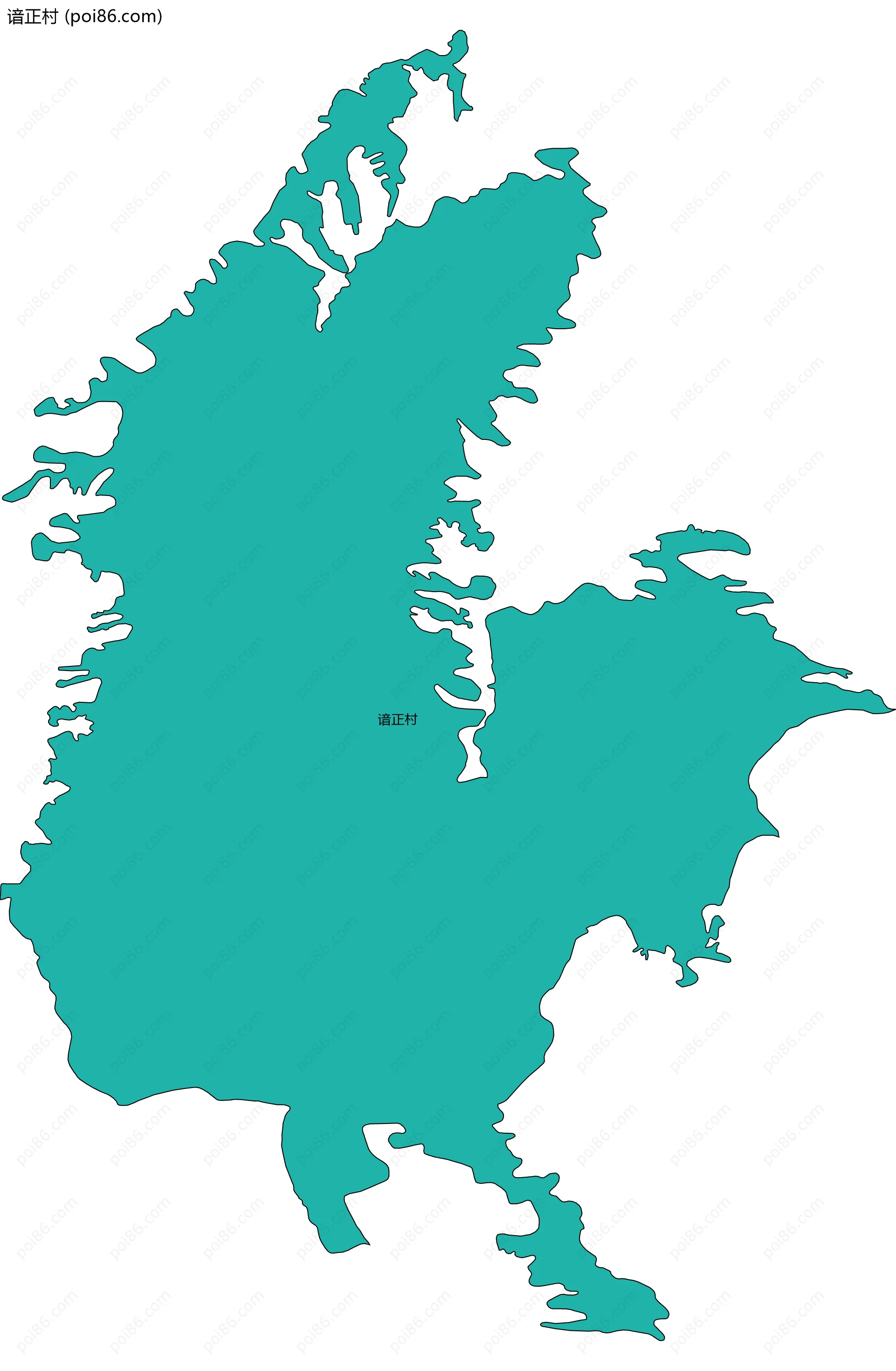 谙正村边界地图