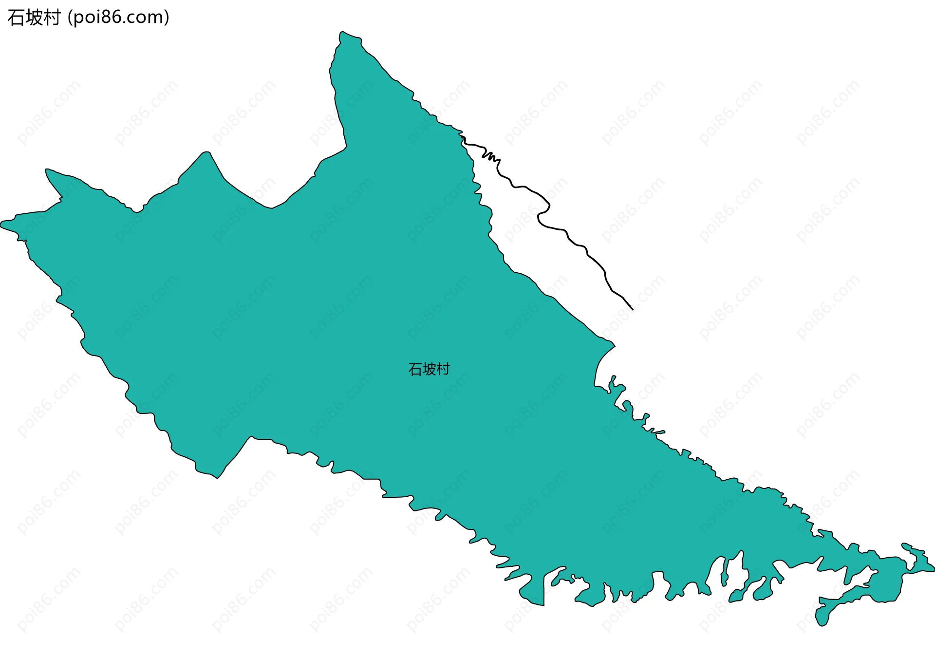 石坡村边界地图