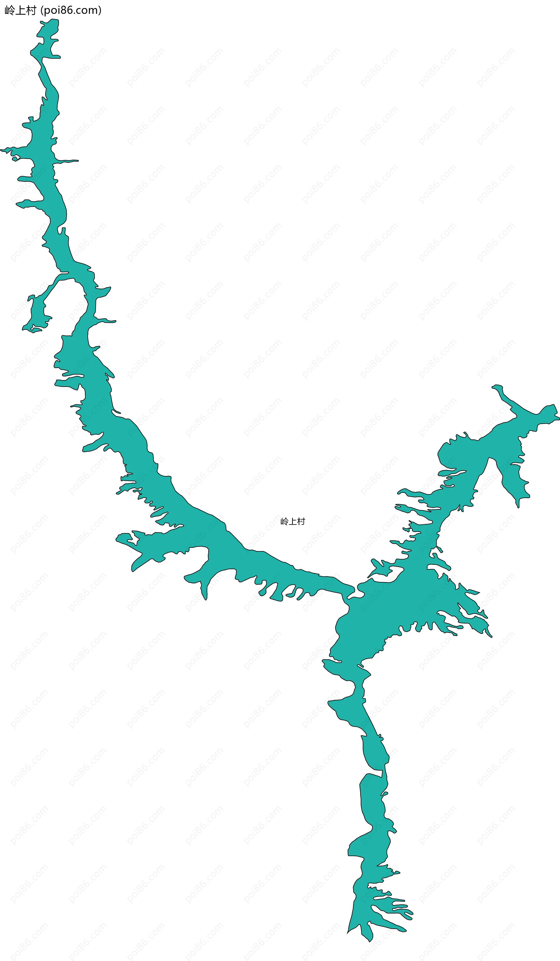 岭上村边界地图