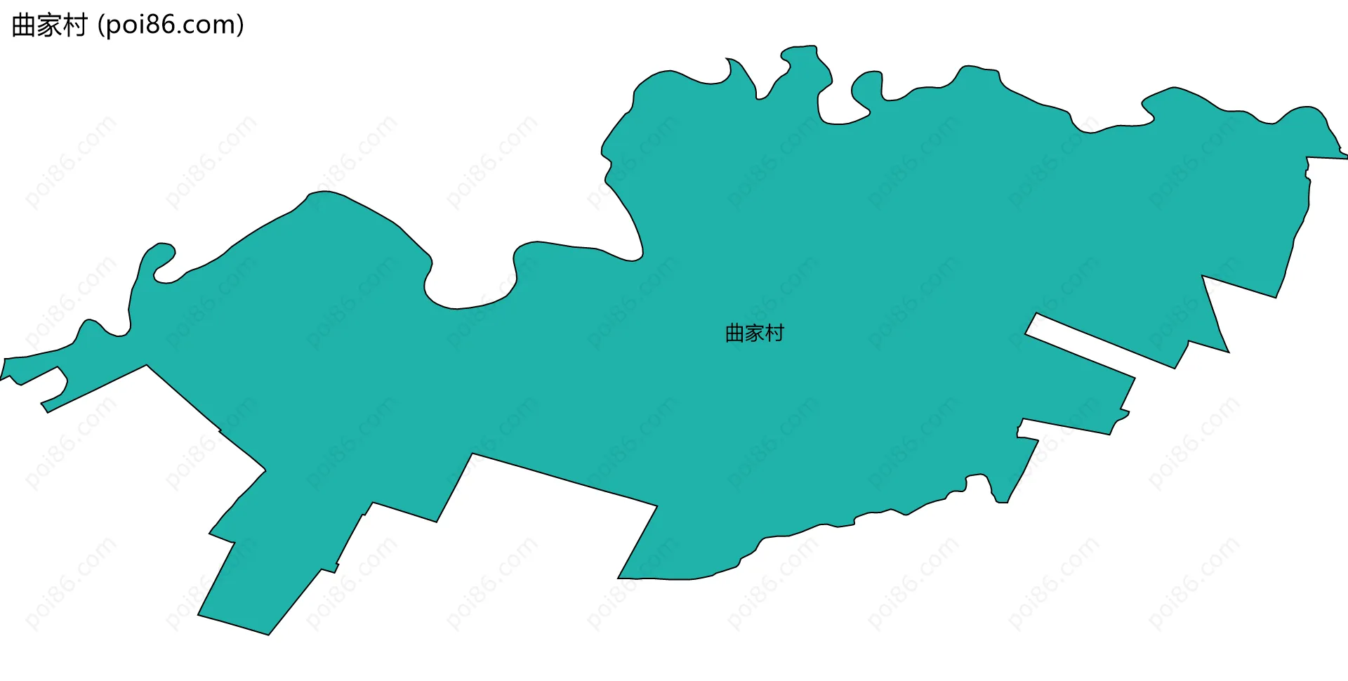 曲家村边界地图