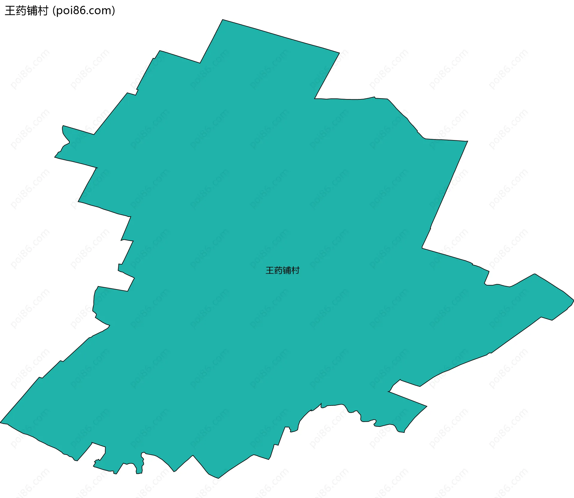 王药铺村边界地图