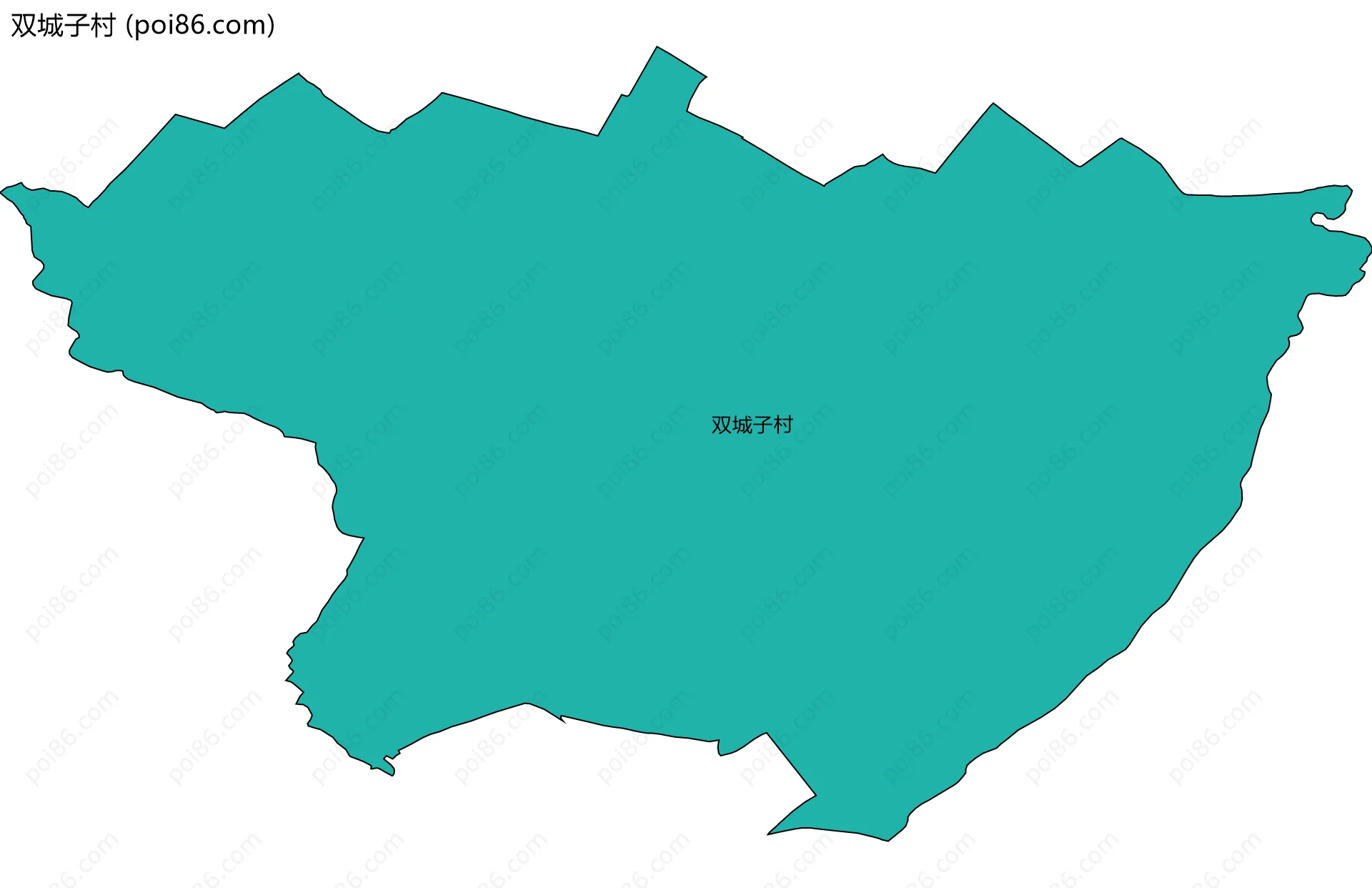 双城子村边界地图