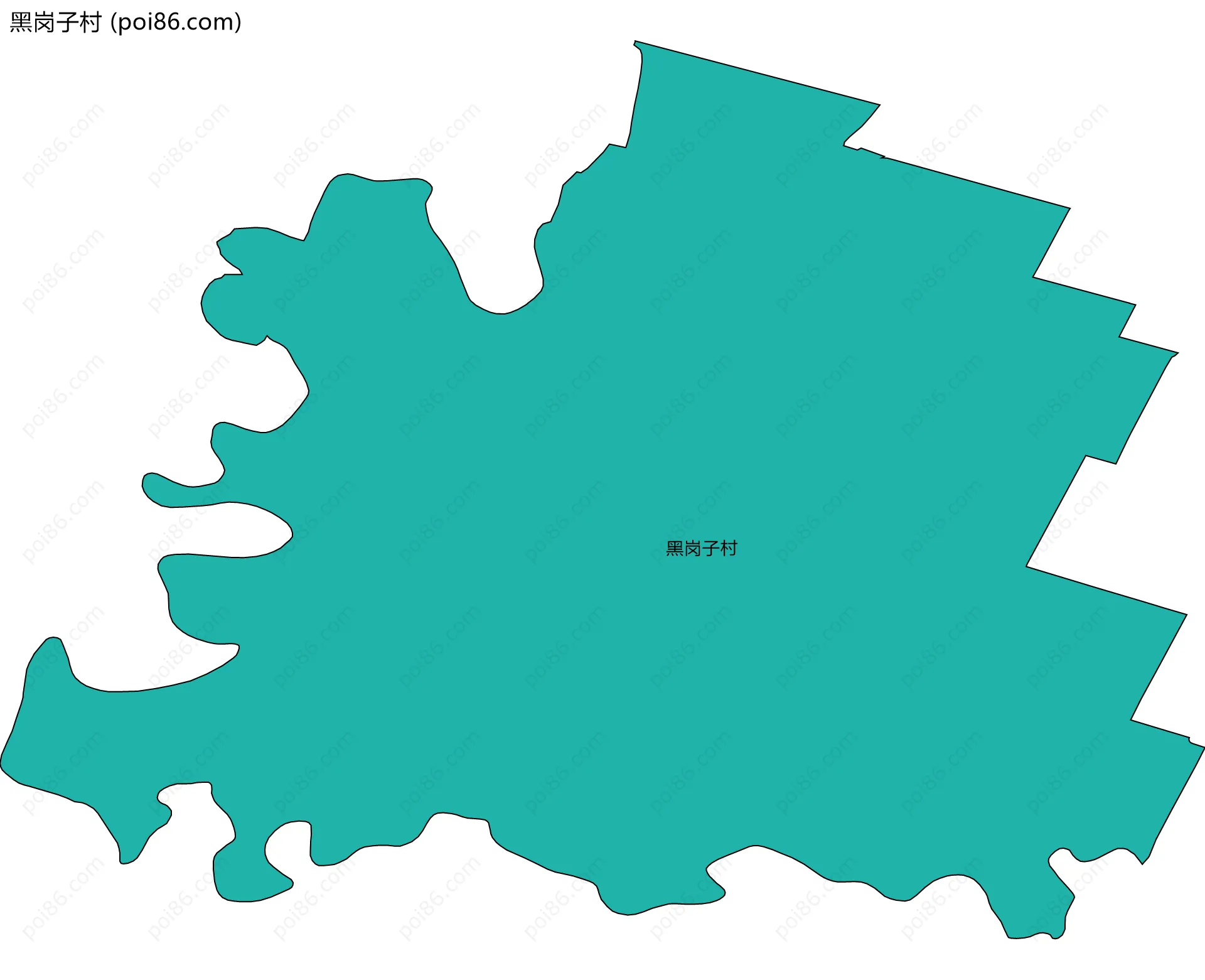 黑岗子村边界地图