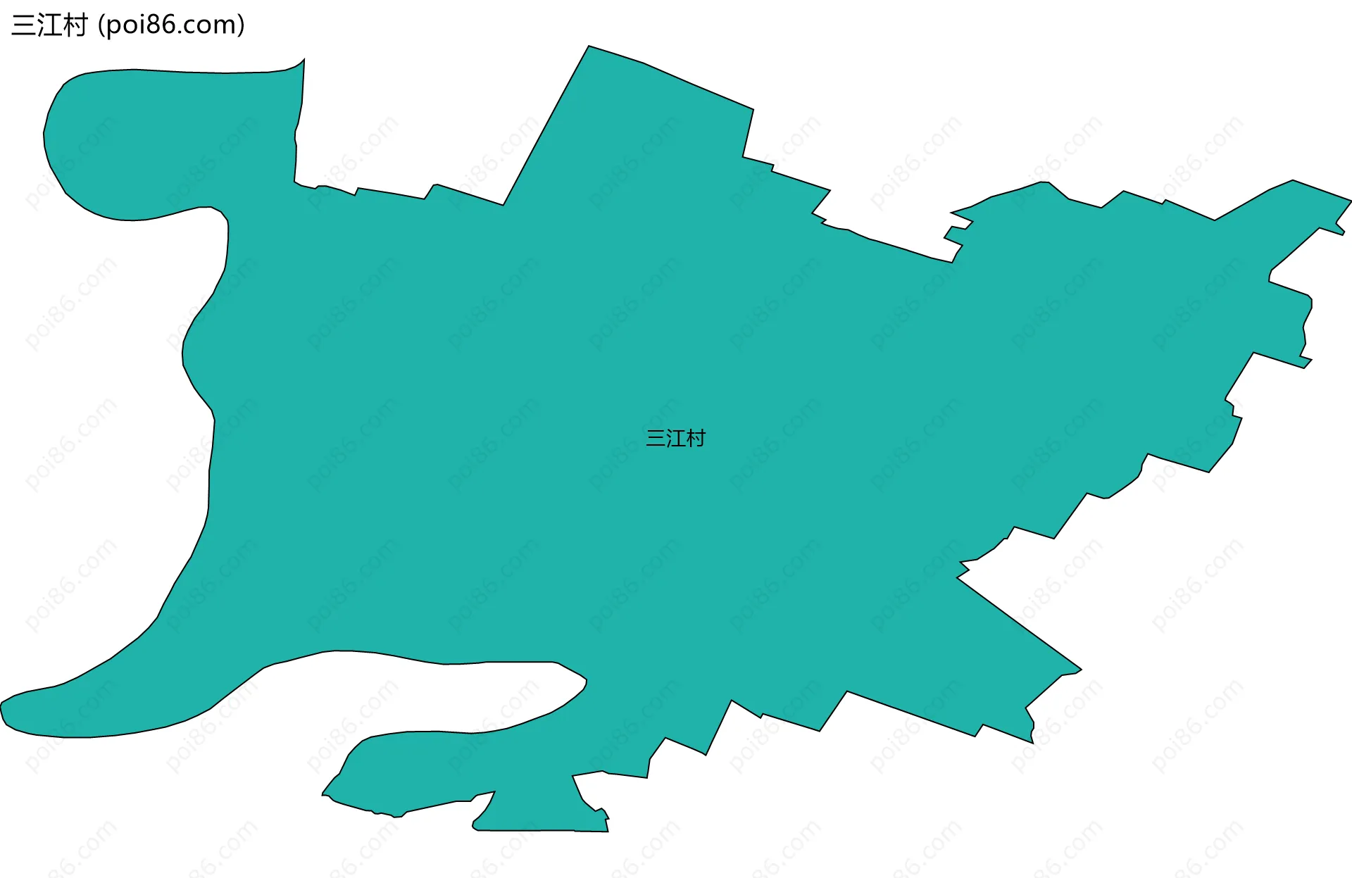 三江村边界地图